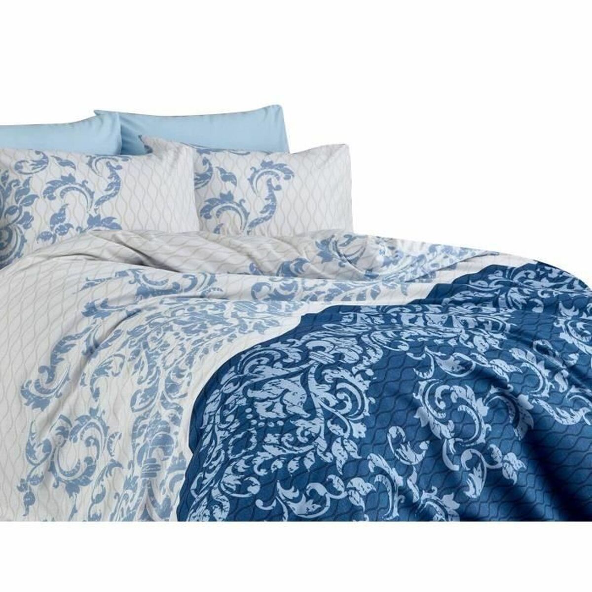 Juego de funda nórdica Azul Cama de 200 3 Piezas