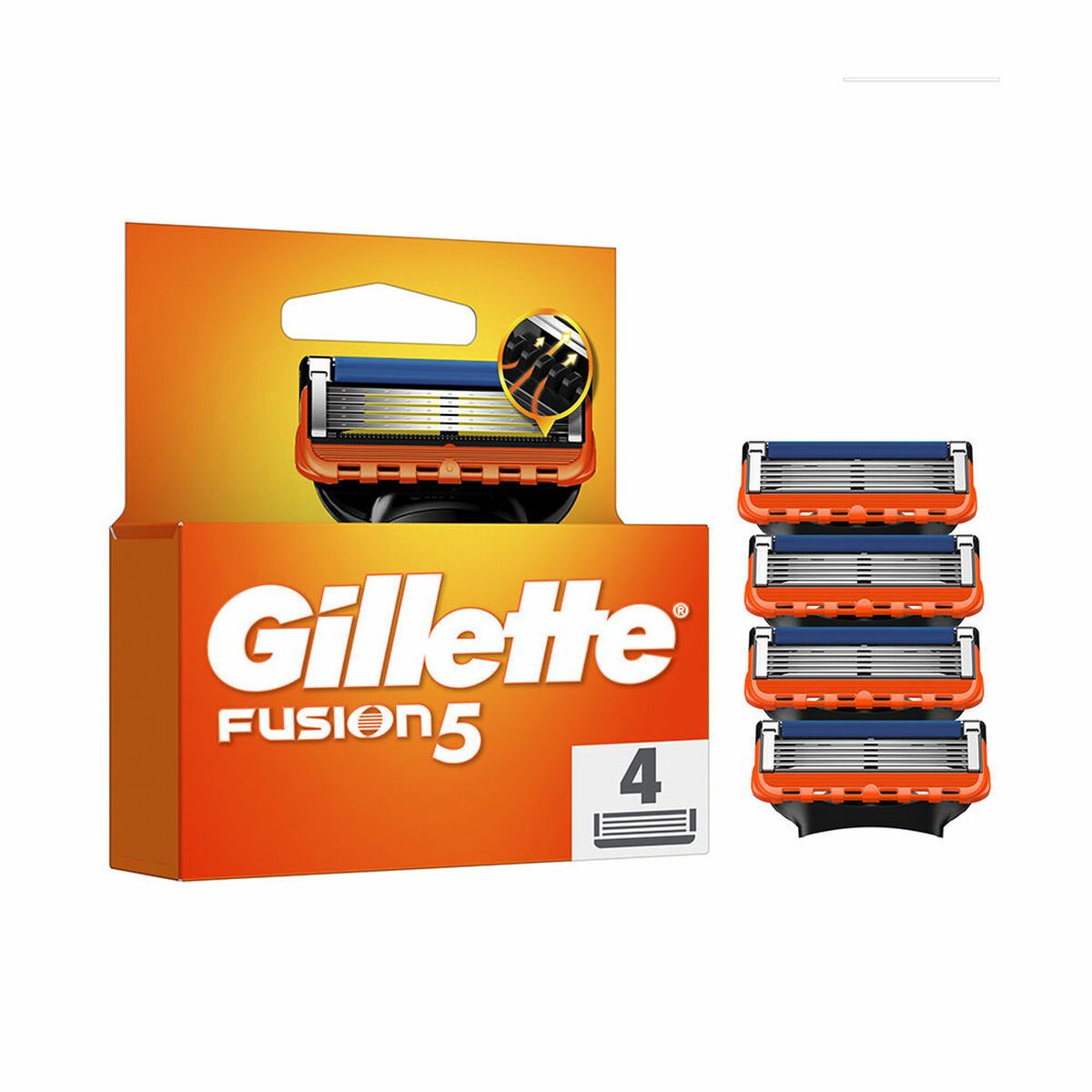 Recambios para Cuchilla de Afeitar Gillette FUSION 5 POWER (4 Unidades)