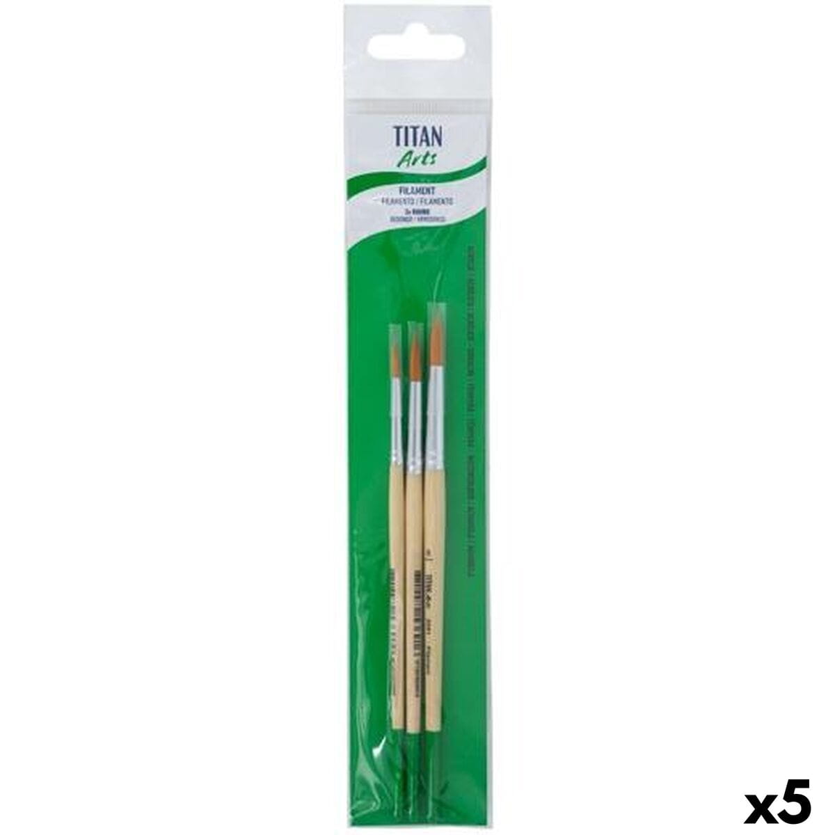 Pinceles Titan Arts 258/4-6-8 3 Piezas (5 Unidades)