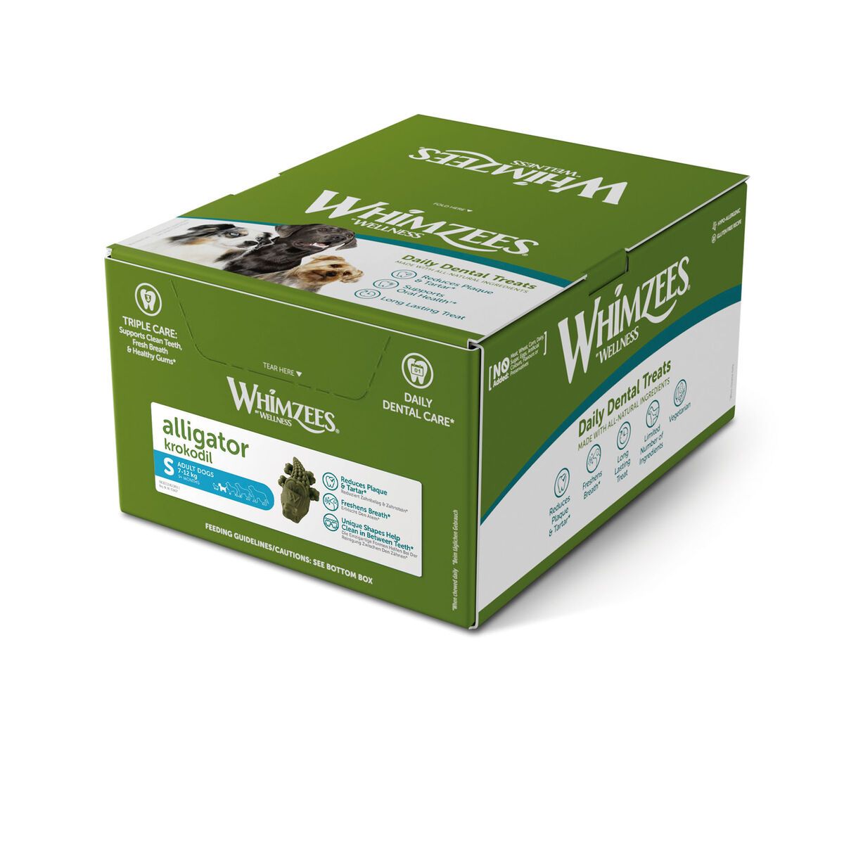 Golosina de Cuidado Dental Whimzees Alligator (150 Unidades)