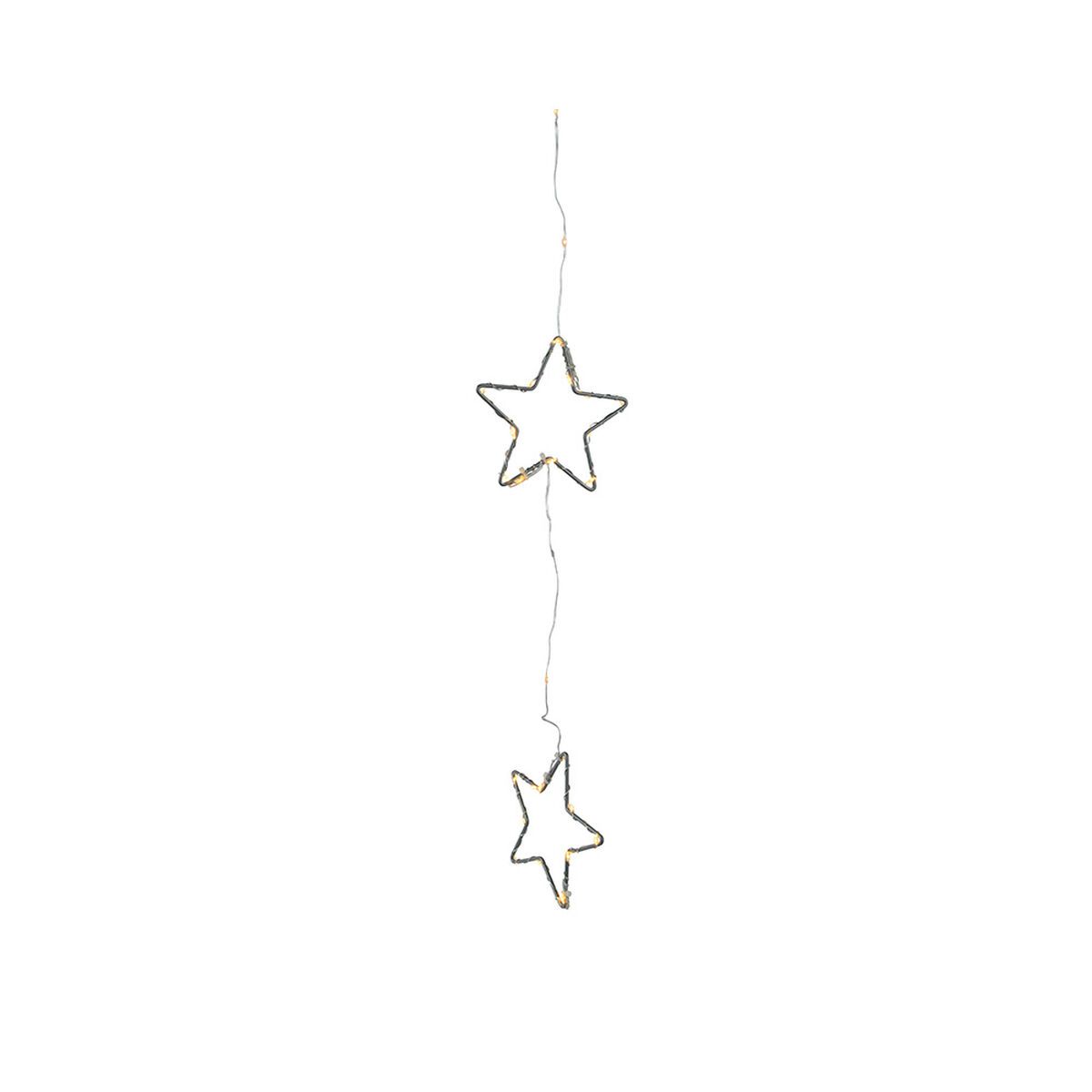 Cortina de Luces LED Lumineo Negro Luz cálida 2 m Estrellas 20 m