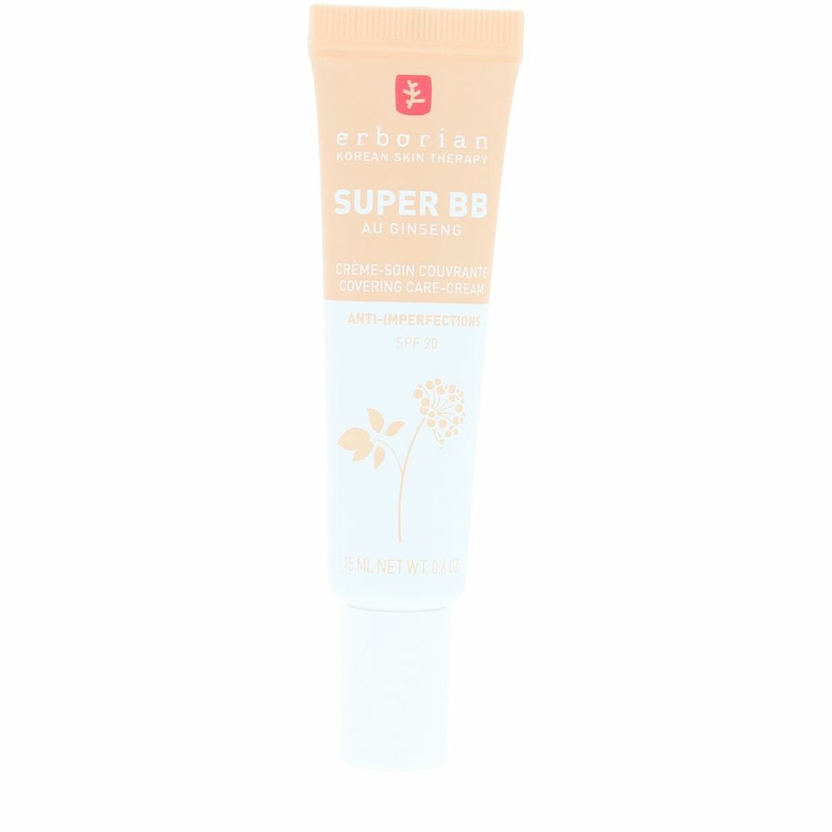 Crema Hidratante con Color Erborian SUPER BB CREAM Dorado Spf 20 15 ml