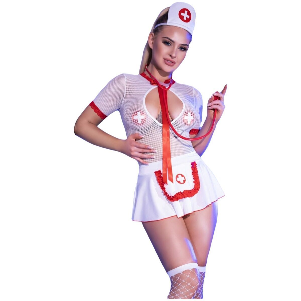 Disfraz Erótico Chilirose Blanco Enfermera Sexy