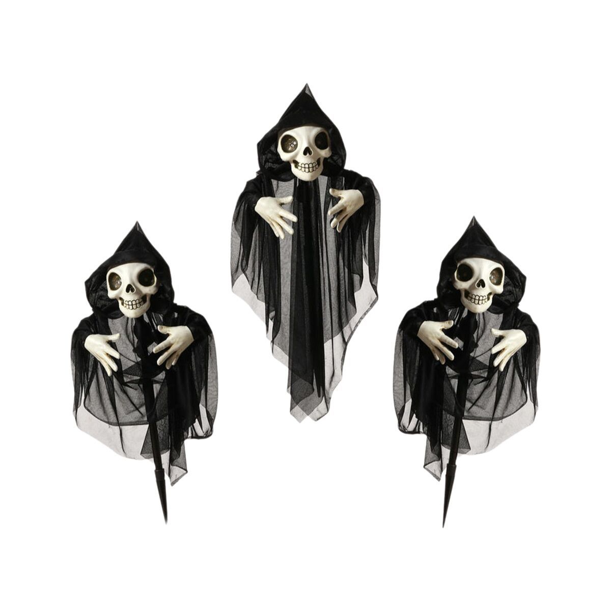 Decoración para Halloween Esqueleto 130 x 10 x 60 cm (3 Piezas) (3 Unidades)