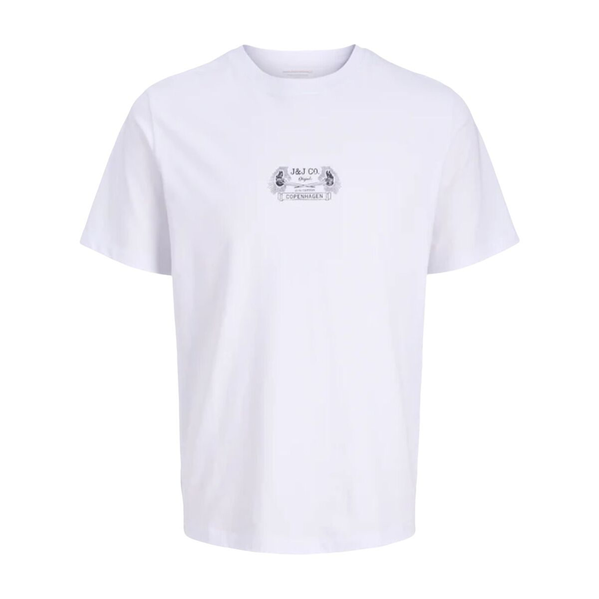 Camiseta de Manga Corta Hombre Jack & Jones JORRETRO TEE SS CREW NECK SMU 12288009 Blanco