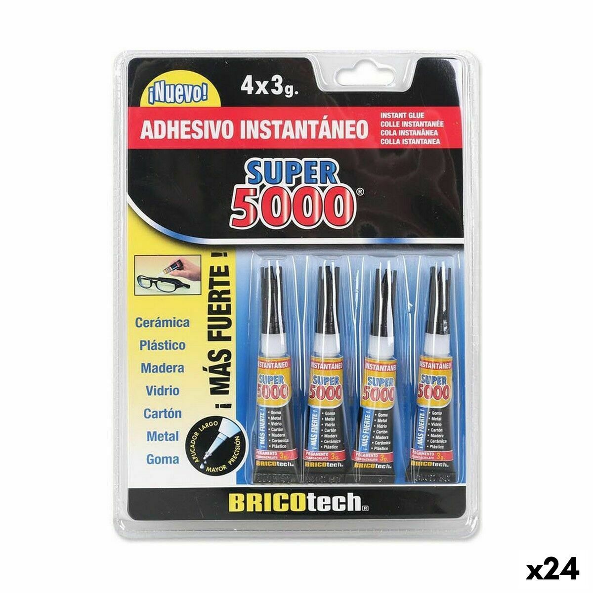 Adhesivo Instantáneo Bricotech Super 5000 3 g (24 Unidades)