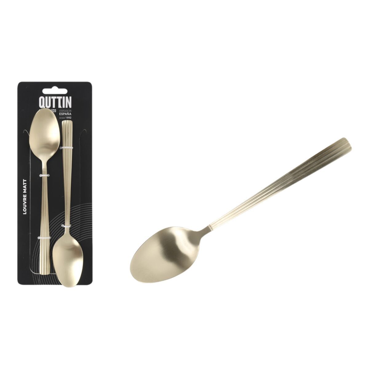 Cuchara de mesa Quttin Louvre 20,4 x 3,8 cm 2 Piezas (12 Unidades)