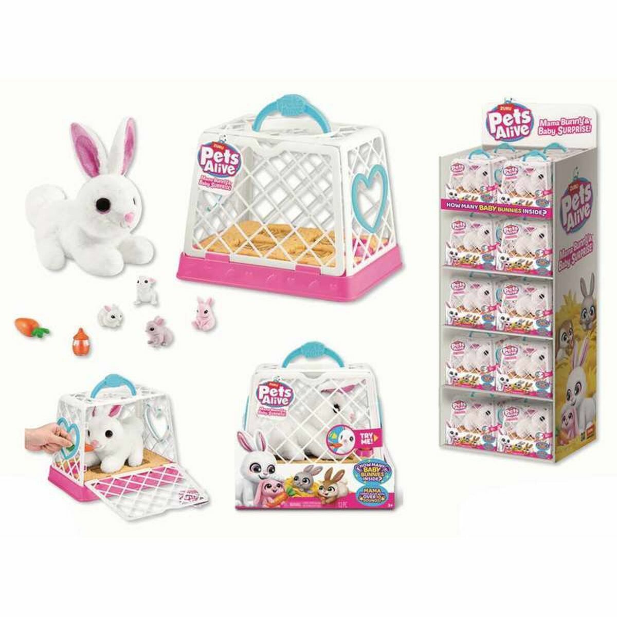 Peluche Zuru Blanco Felpa Conejo (2 Piezas) (2 Unidades)