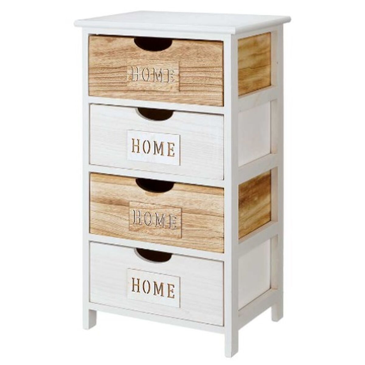 Cajonera Gift Decor Home Blanco Marrón 40 x 73,5 x 29 cm