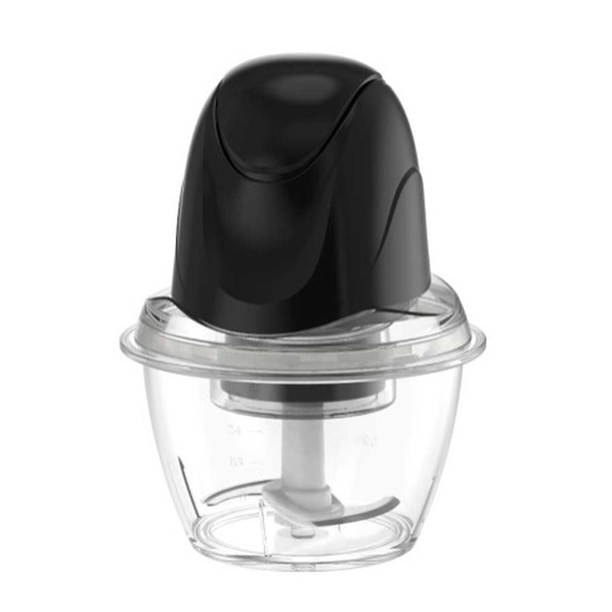 Picadora Argon Negro Transparente Acero Inoxidable Poliestireno 1 L 300 W