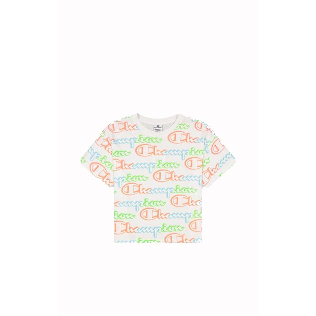 Camiseta de Manga Corta Mujer Champion Crewneck Croptop Blanco