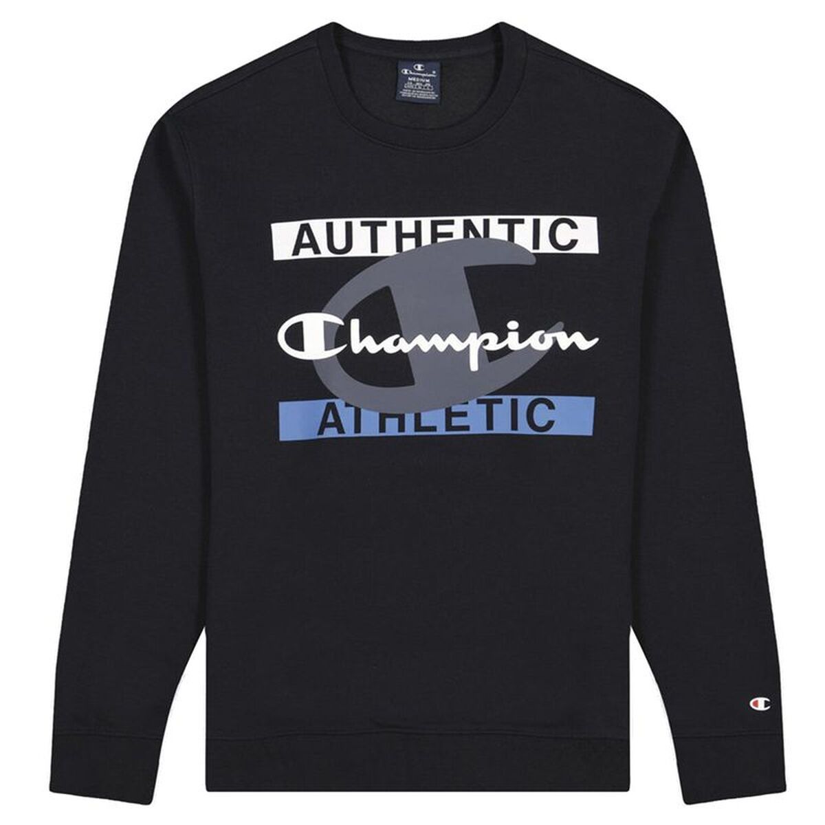 Sudadera sin Capucha Hombre Champion Authentic Athletic M Negro
