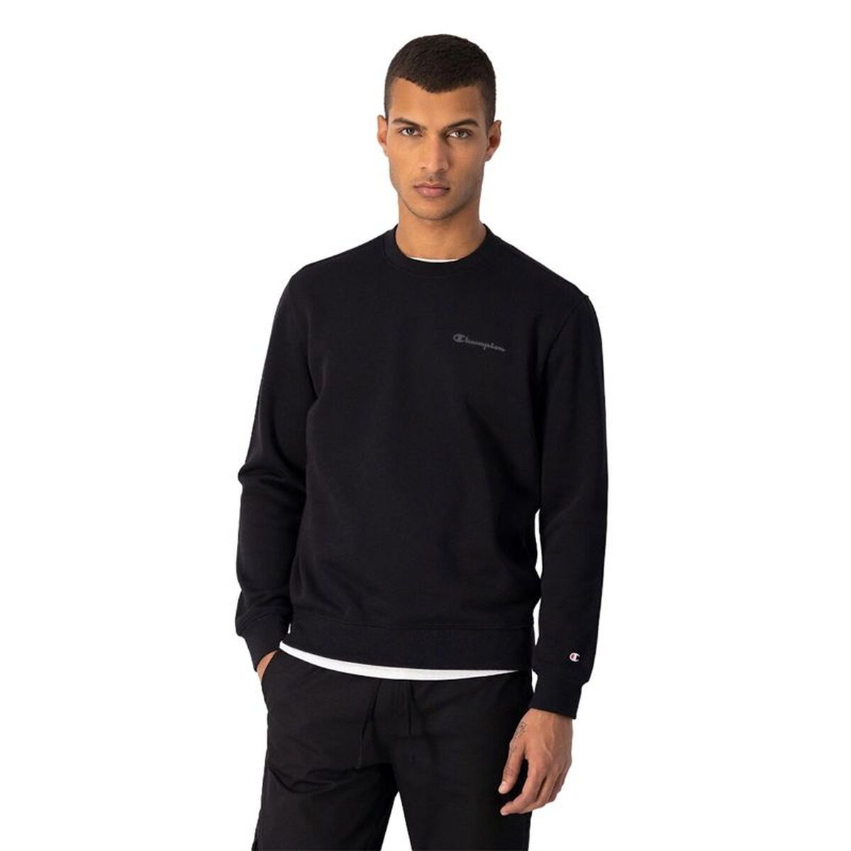 Sudadera sin Capucha Hombre Champion Negro