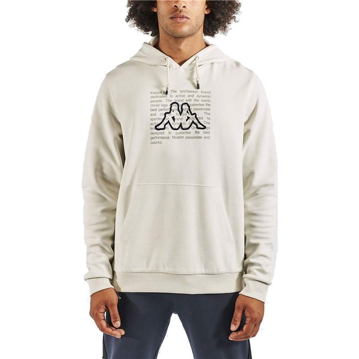 Sudadera con Capucha Hombre Kappa Iodeli M Gris claro