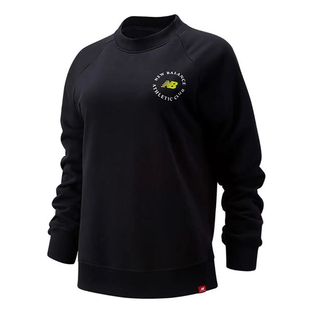 Camiseta de Manga Larga Hombre New Balance Essentials Athletic Club Crew Negro