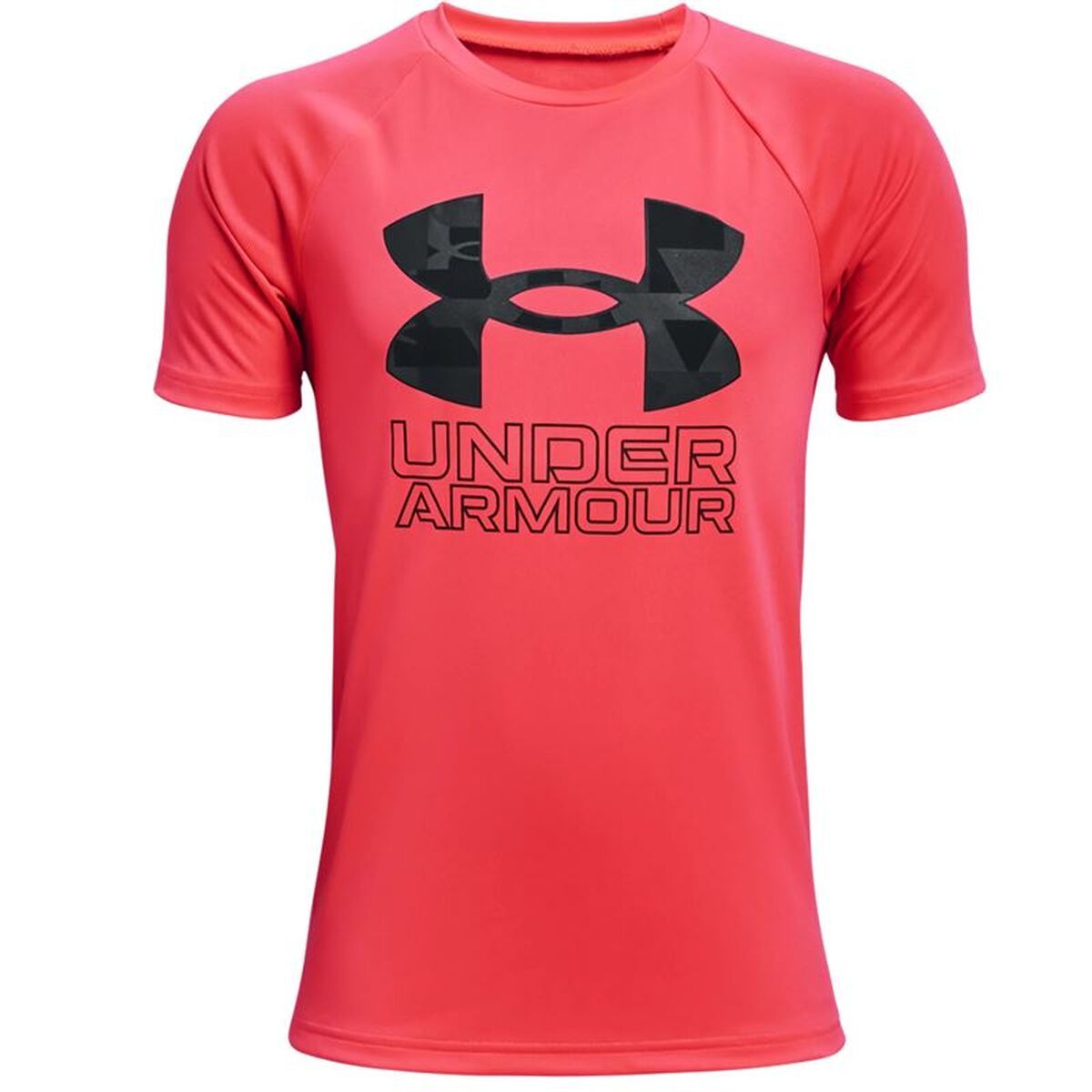 Camiseta de Manga Corta Infantil Under Armour Tech Hybrid Rojo