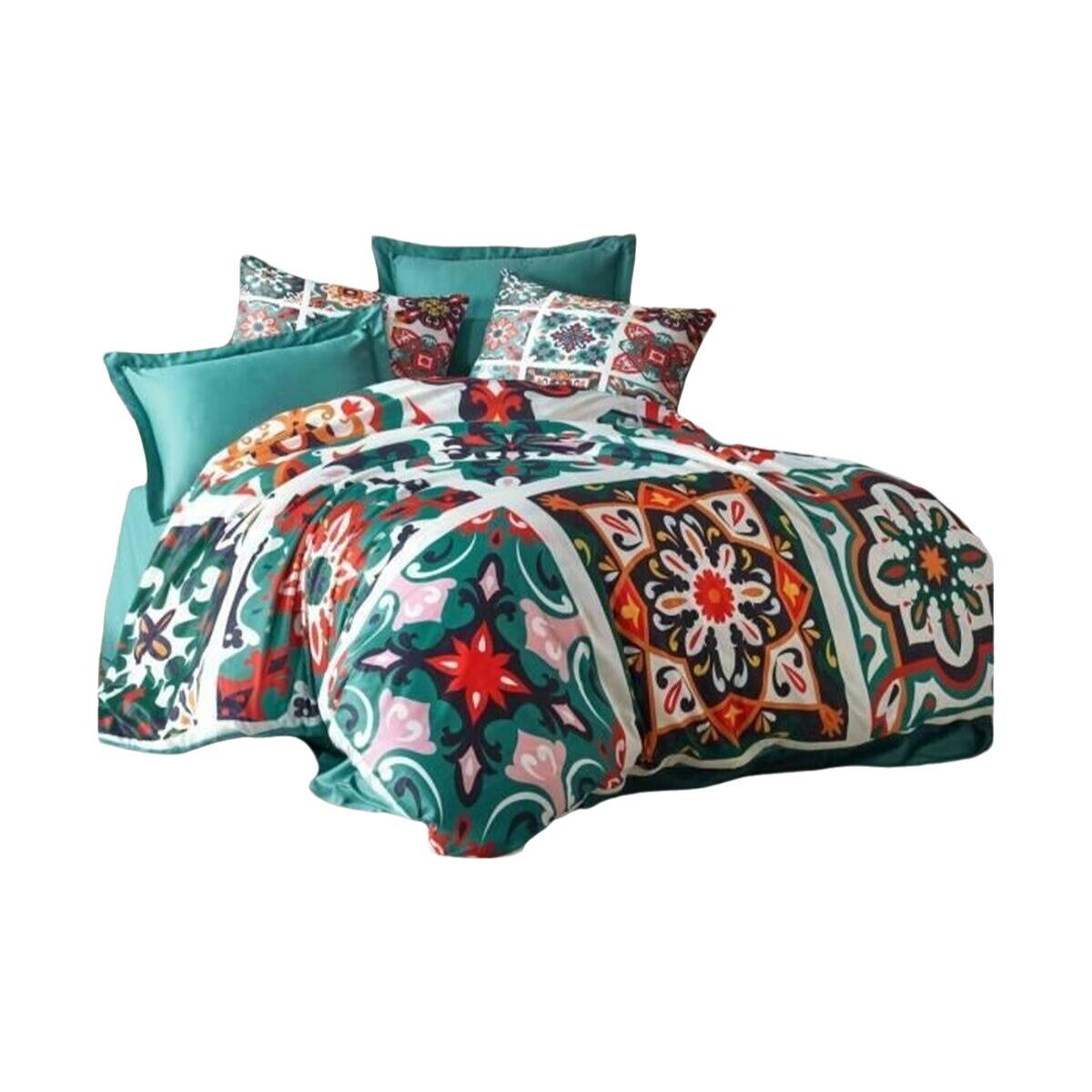 Juego de funda nórdica Verde Cama de 200 3 Piezas