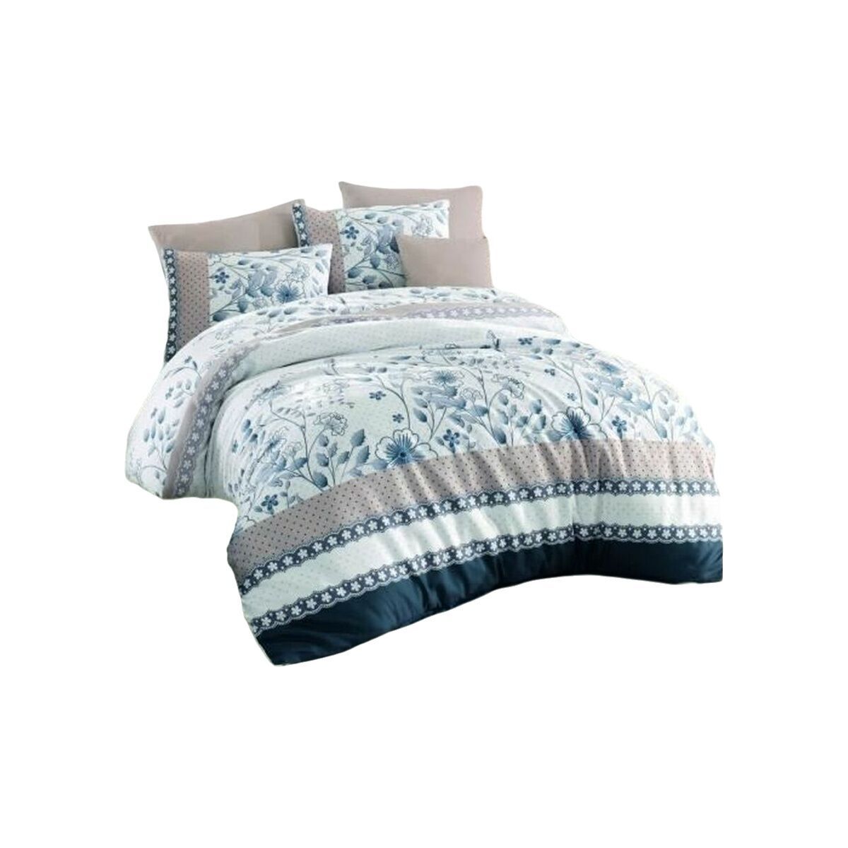Juego de funda nórdica Azul Cama de 200 3 Piezas