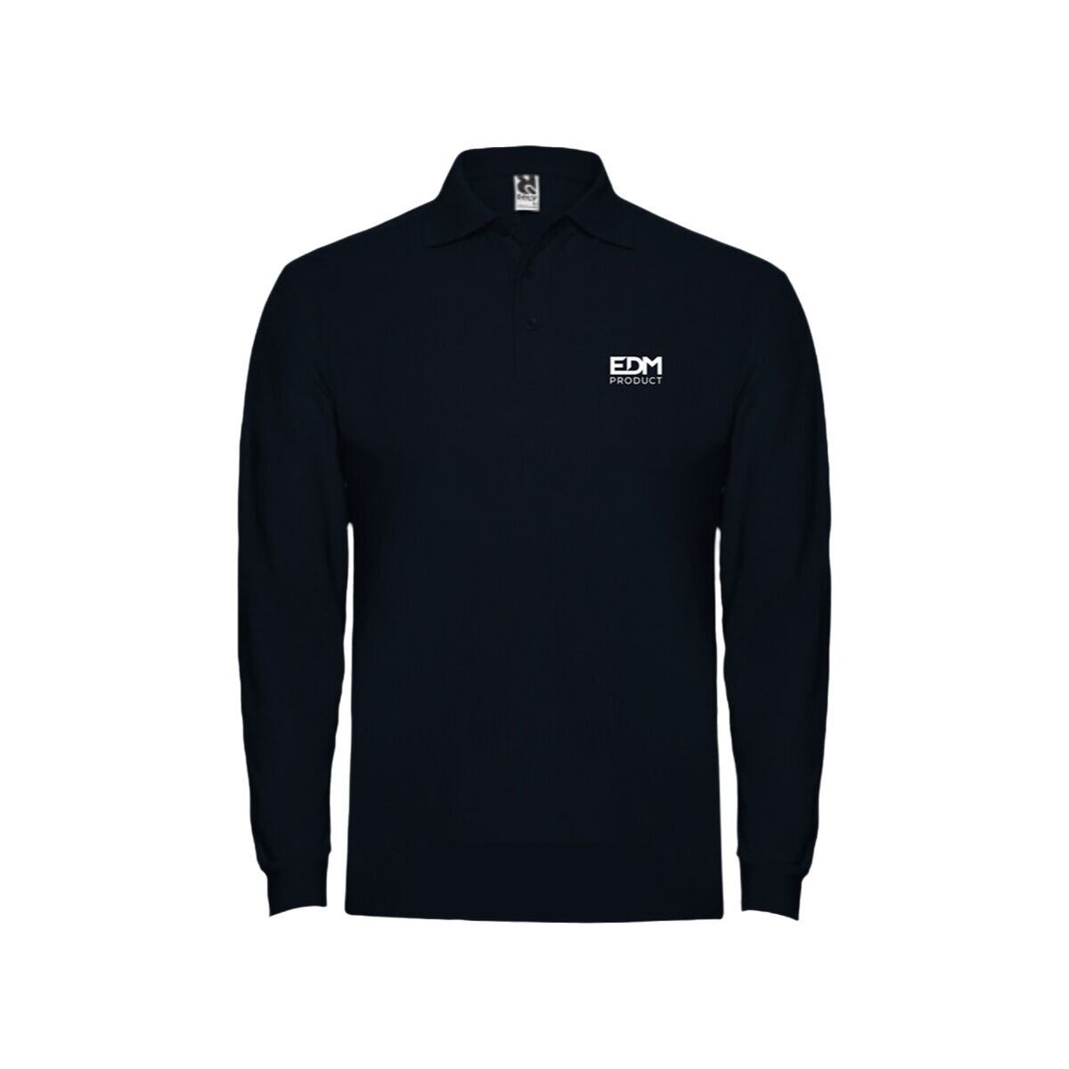 Polo de Manga Larga Hombre EDM Negro