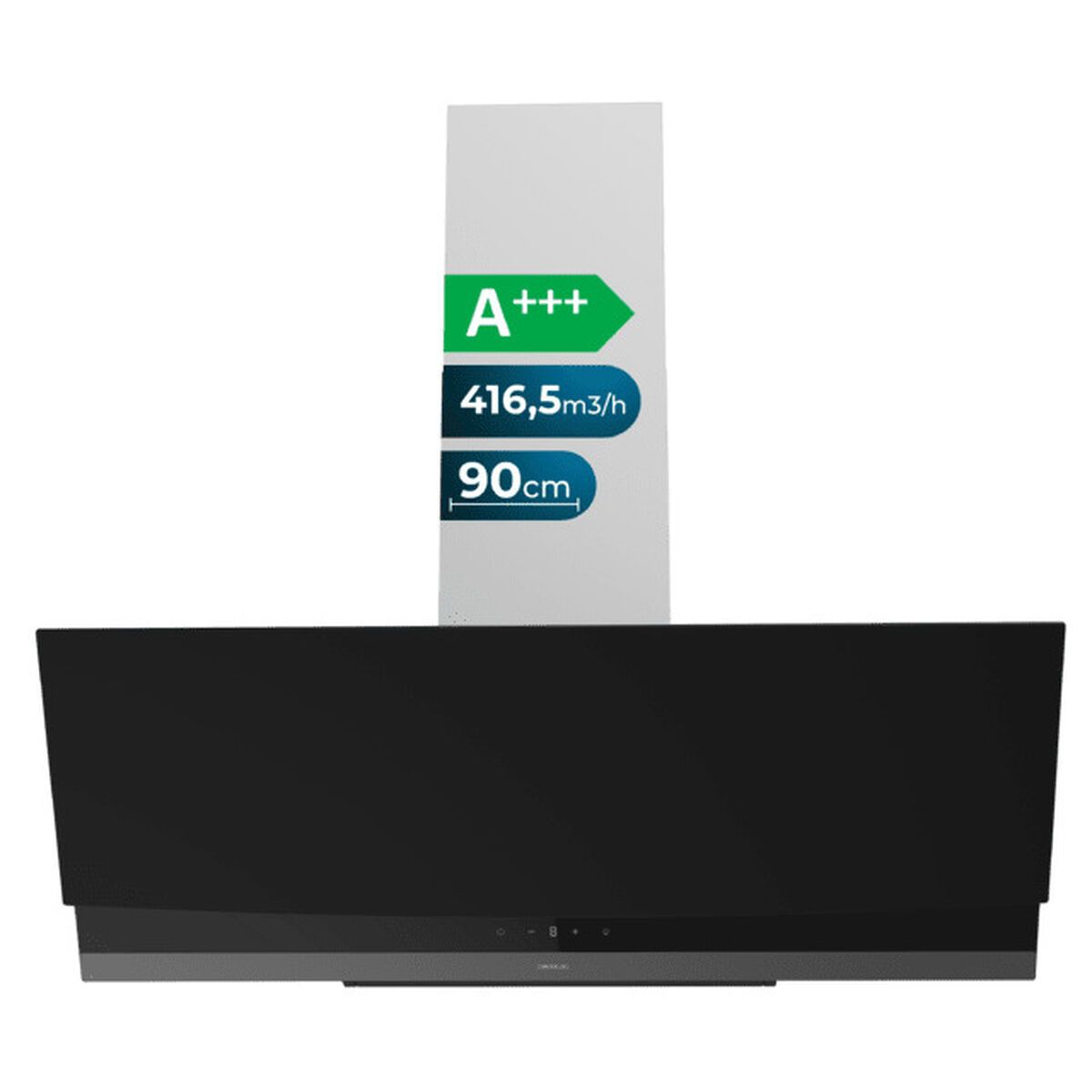 Campana Convencional Cecotec Flux DT 904400 Negro Acero