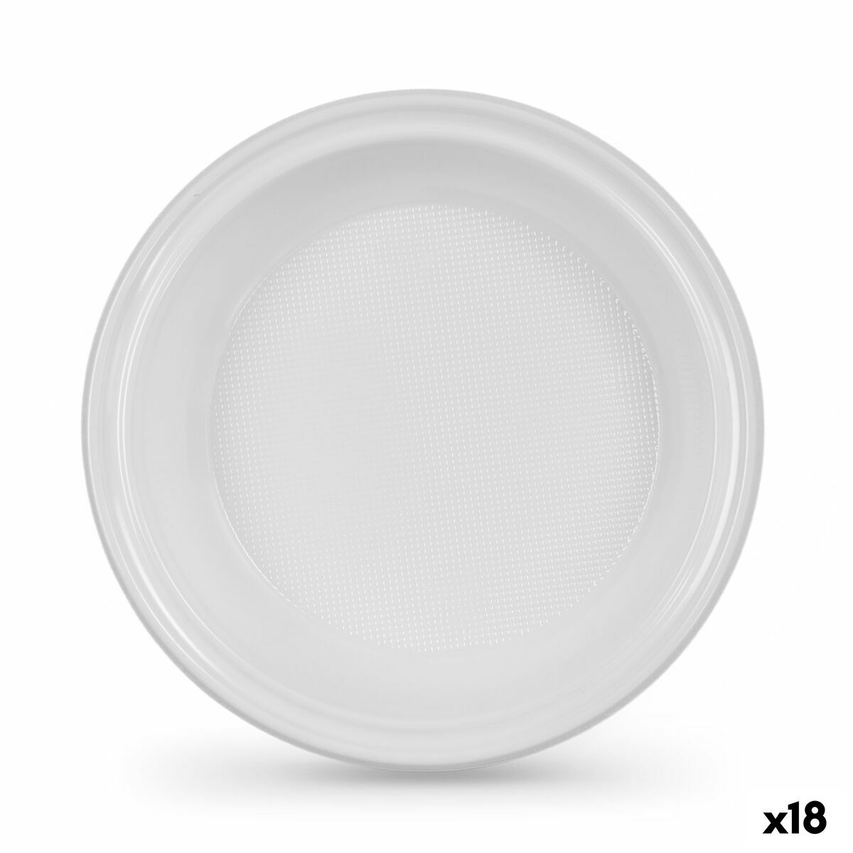 Set de Platos Algon Plástico 20,5 cm 20,5 x 3 cm 12 Piezas (18 Unidades)