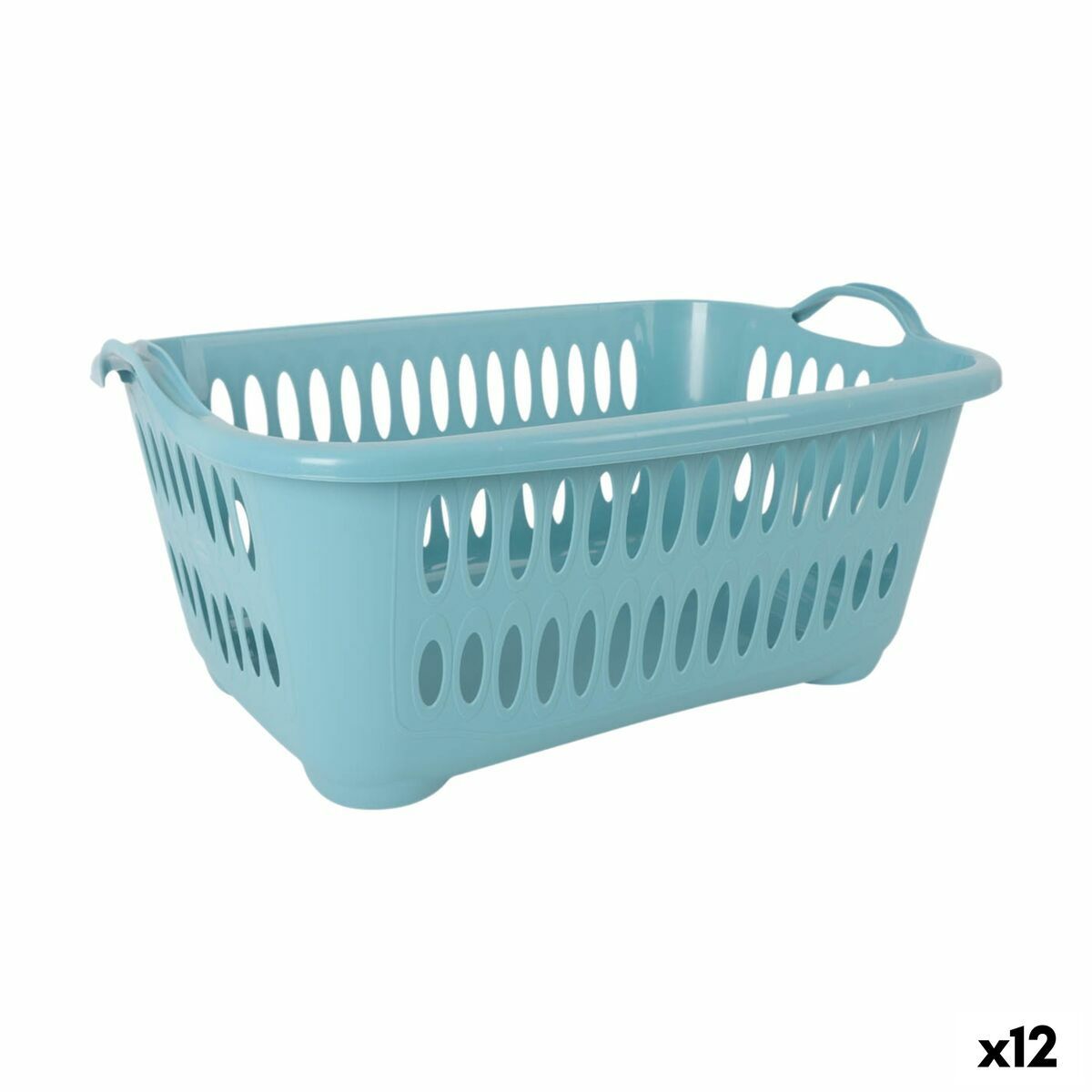 Cesto para la Ropa Tontarelli Cover line Azul Plástico 62,5 x 44,5 x 27,5 cm (12 Unidades)