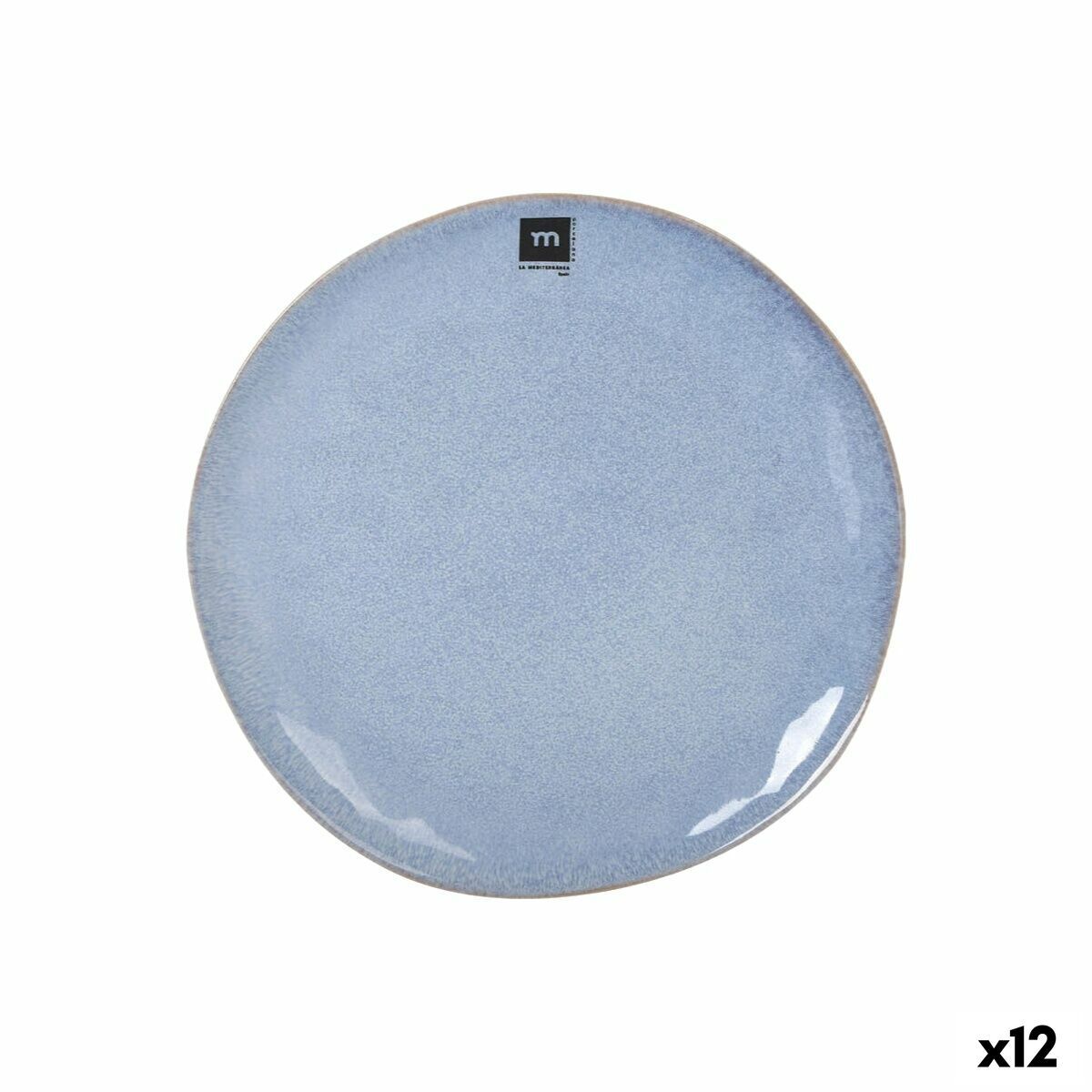 Plato Llano La Mediterránea Macarella blue Ø 26,5 cm (12 Unidades)