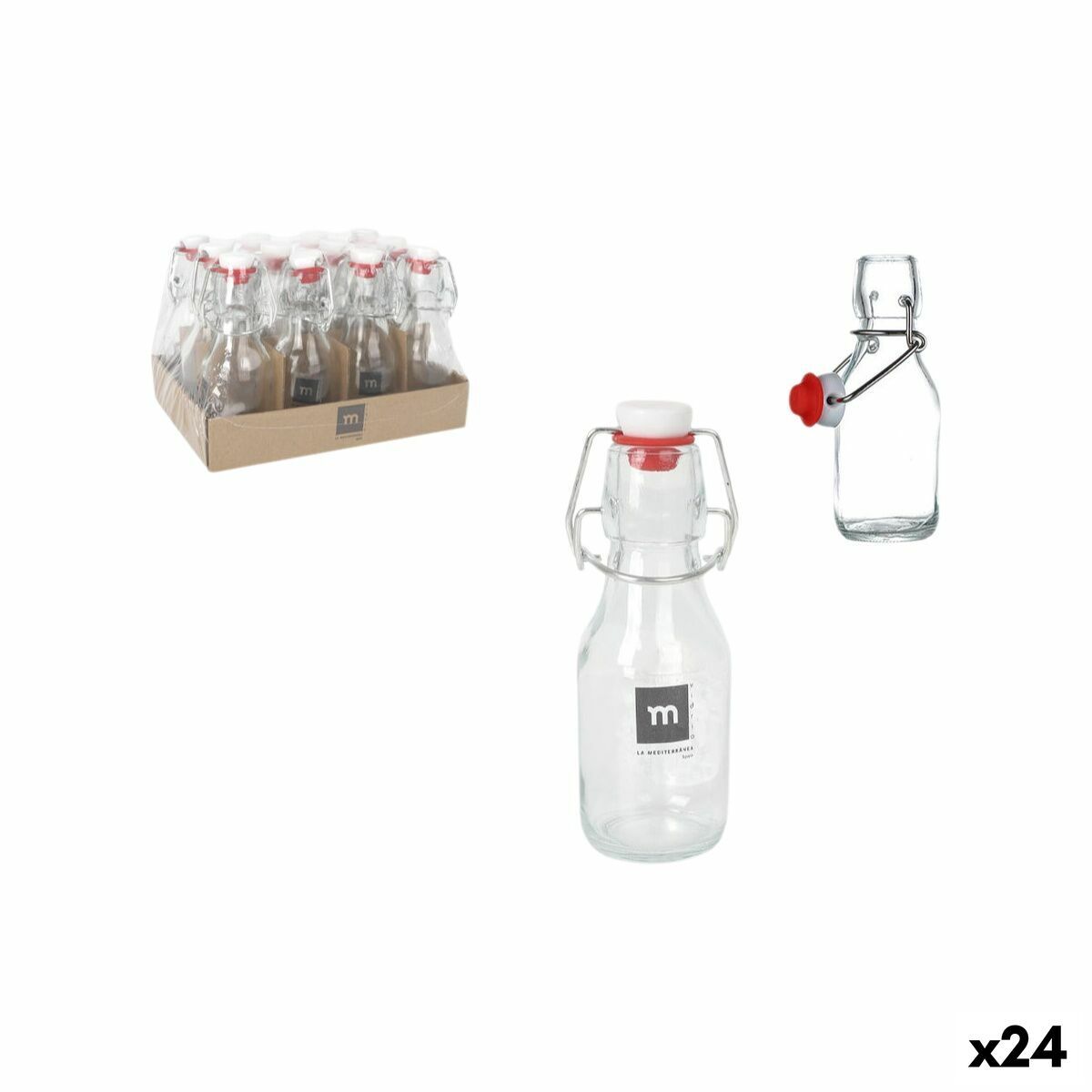Botella de Agua La Mediterránea 100 ml (24 Unidades)