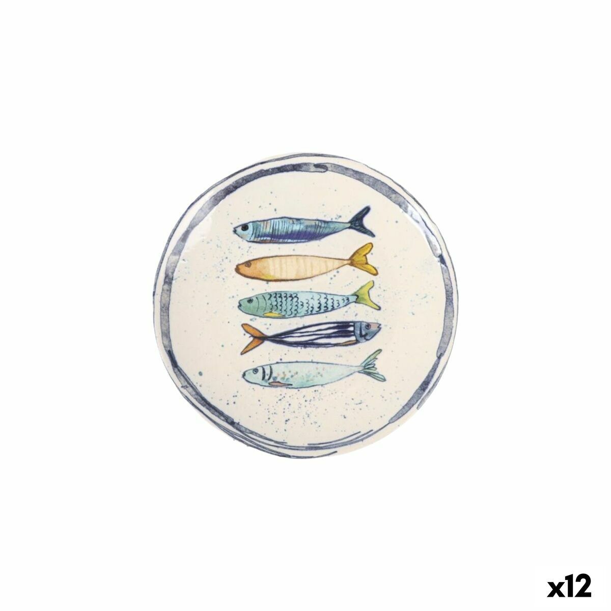 Plato de Postre La Mediterránea Peixe Ø 20 cm (12 Unidades)