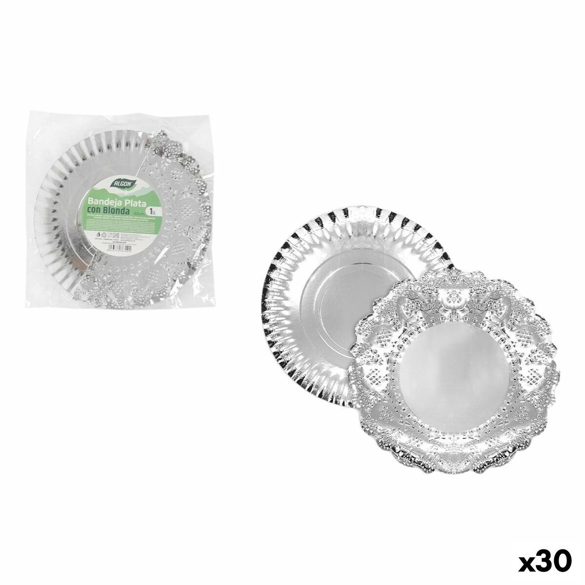 Bandeja de Aperitivos Algon Redondo 30 cm (30 unidades)