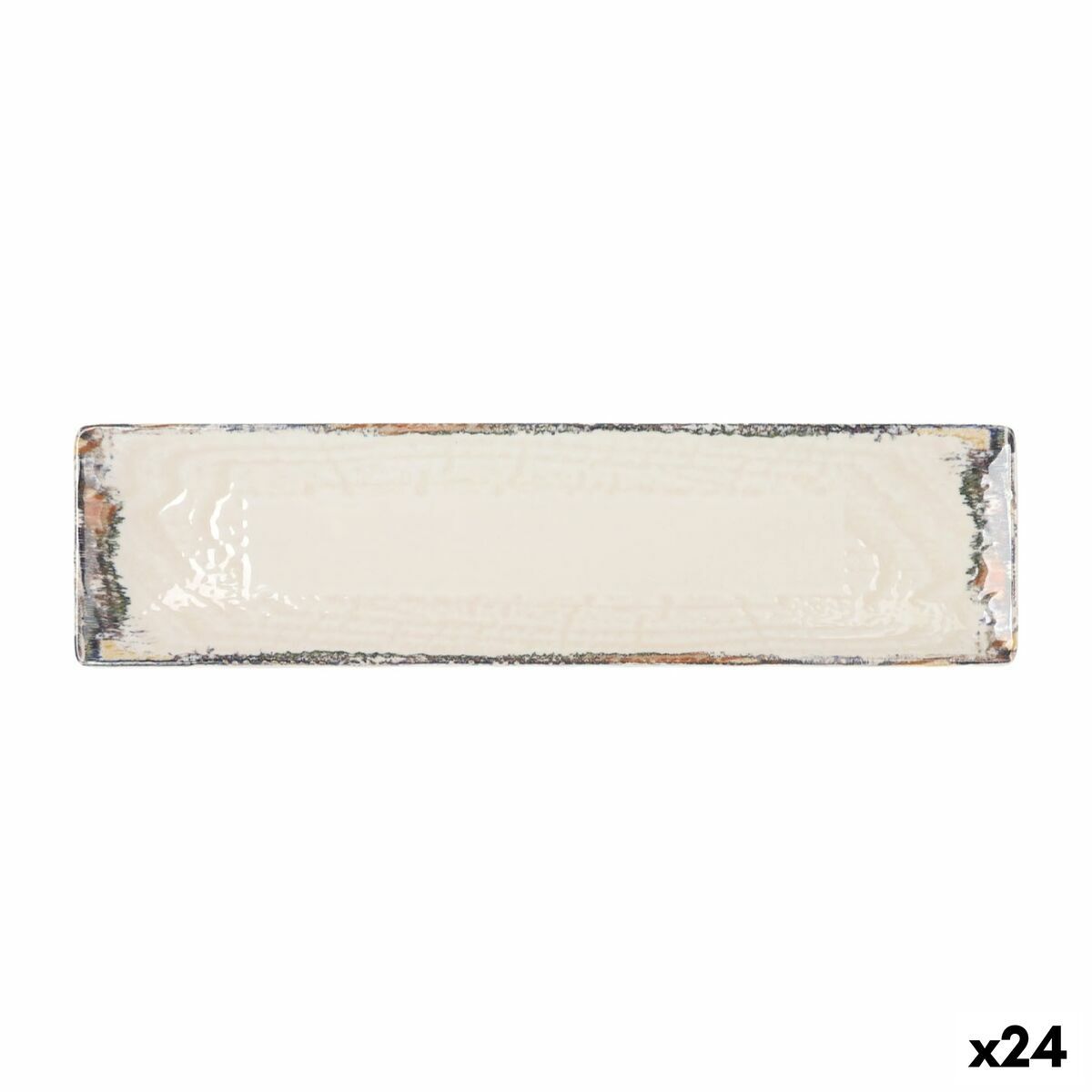 Fuente de Cocina La Mediterránea Albus Rectangular 30 x 8 x 2 cm (24 Unidades)