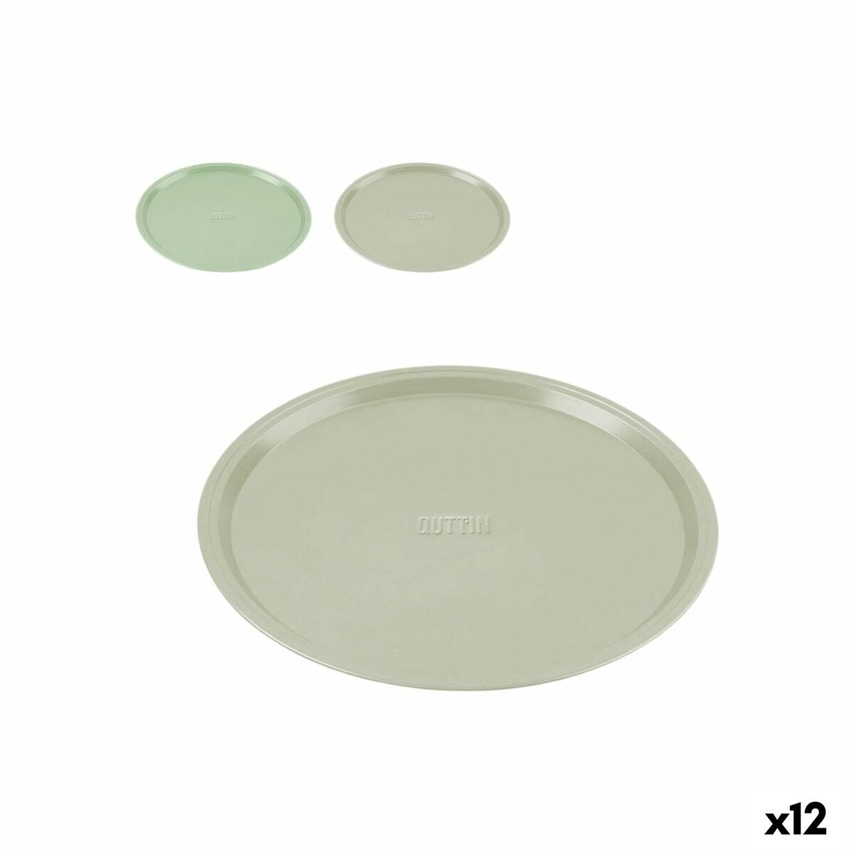 Bandeja Quttin Metal 40 cm Redondo 12 Unidades