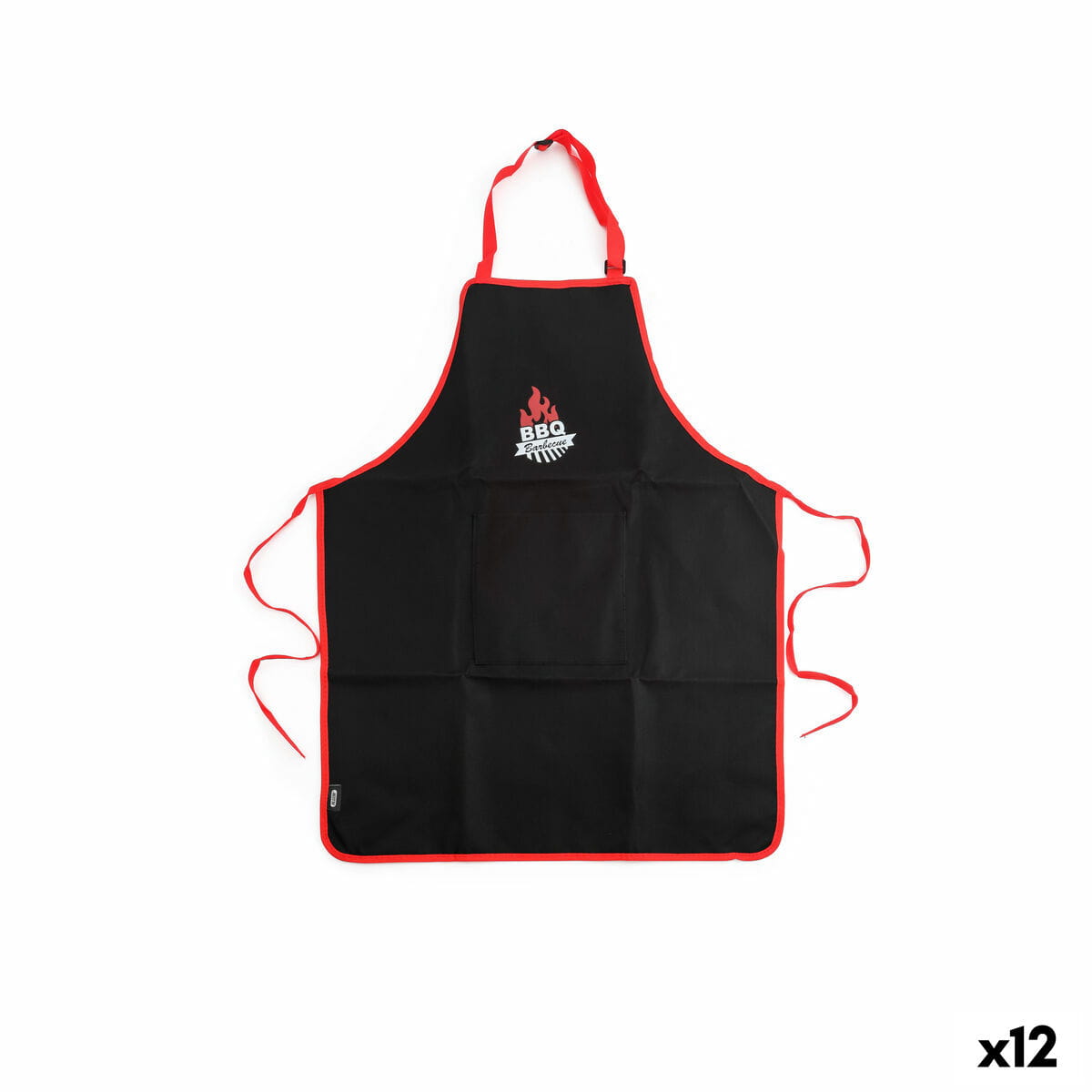 Delantal Algon 61 x 75,5 cm Negro Barbacoa