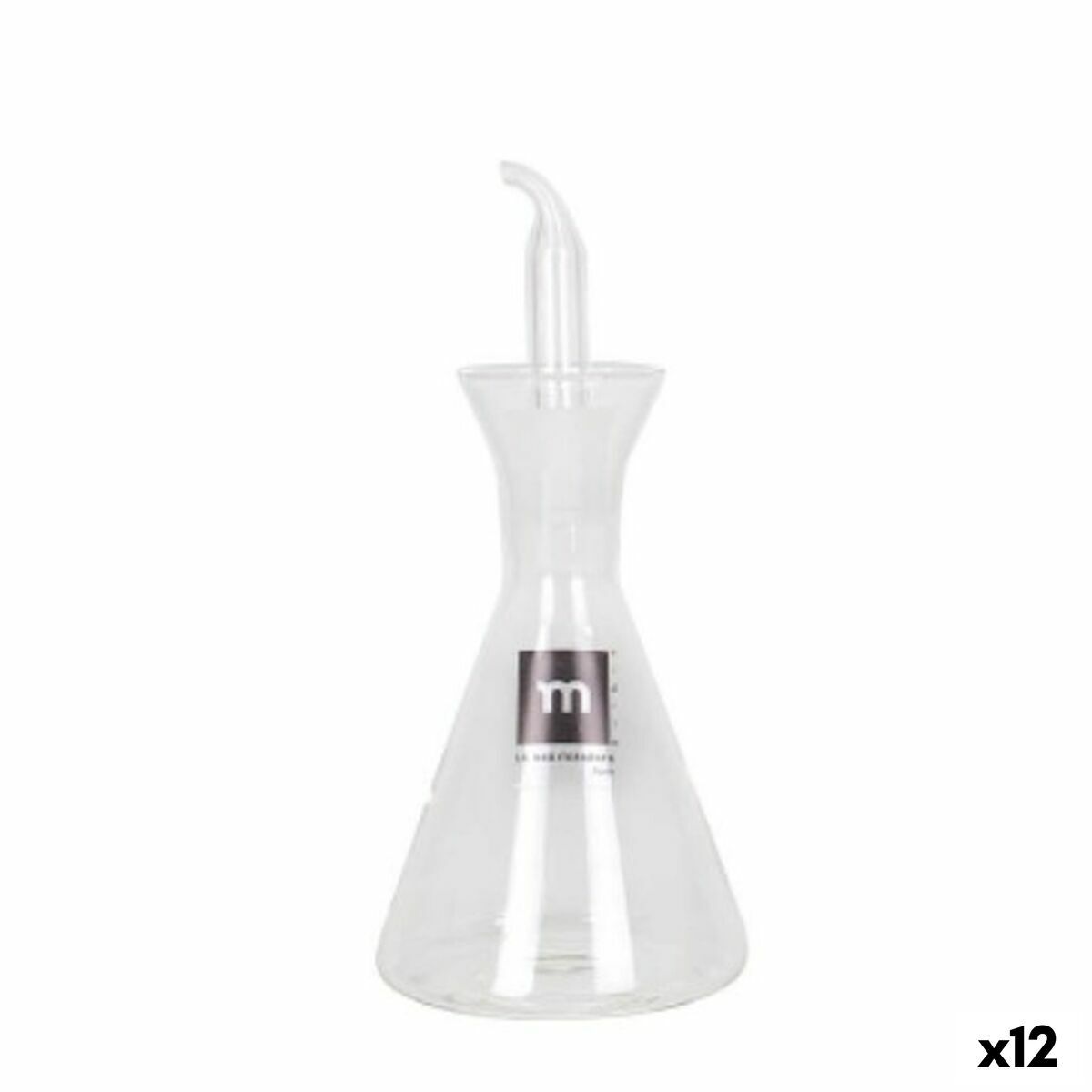 Aceitera La Mediterránea Iraia Transparente Vidrio de Borosilicato 125 ml (12 Unidades)