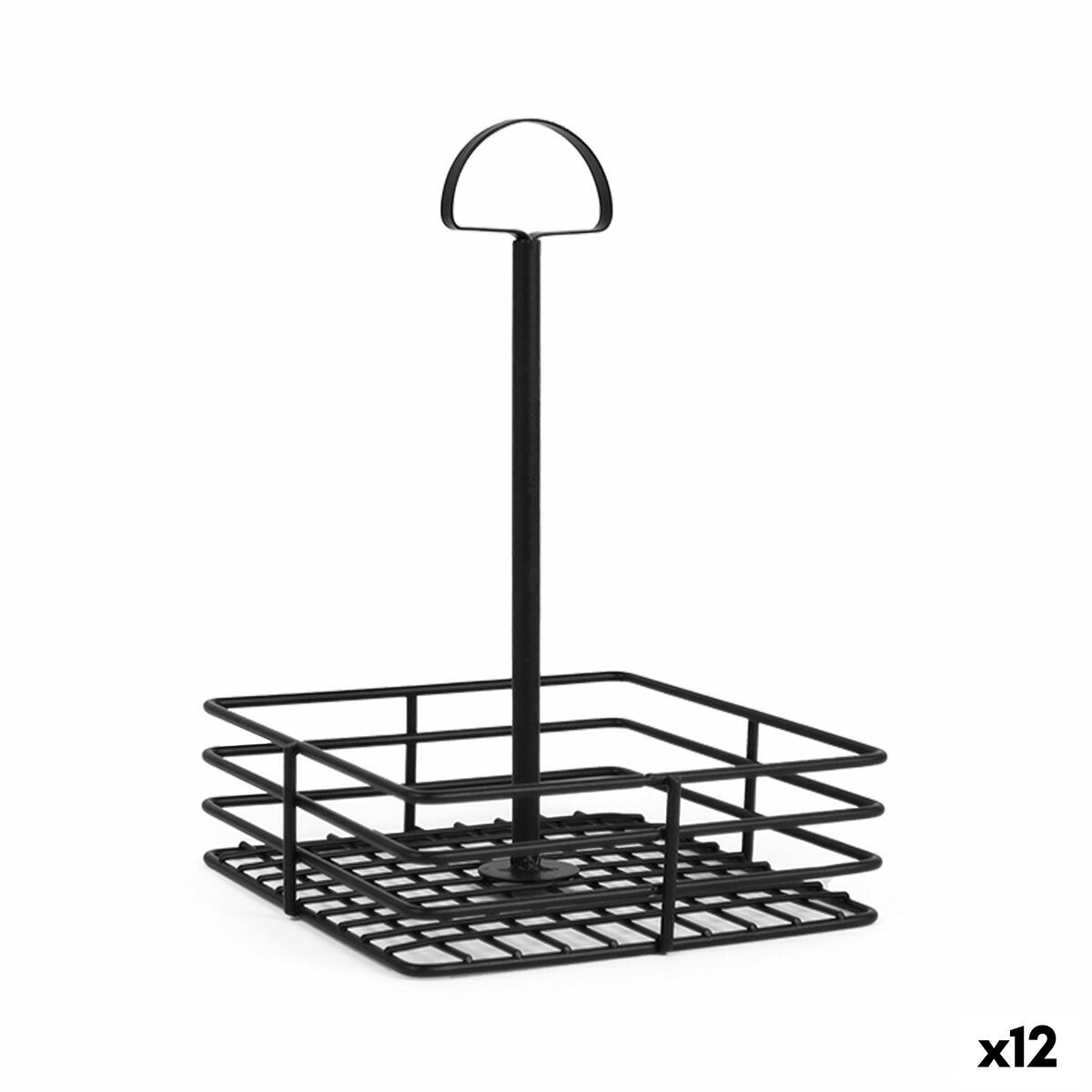 Salsera My Bar 15 x 15 x 22 cm Negro (12 Unidades)