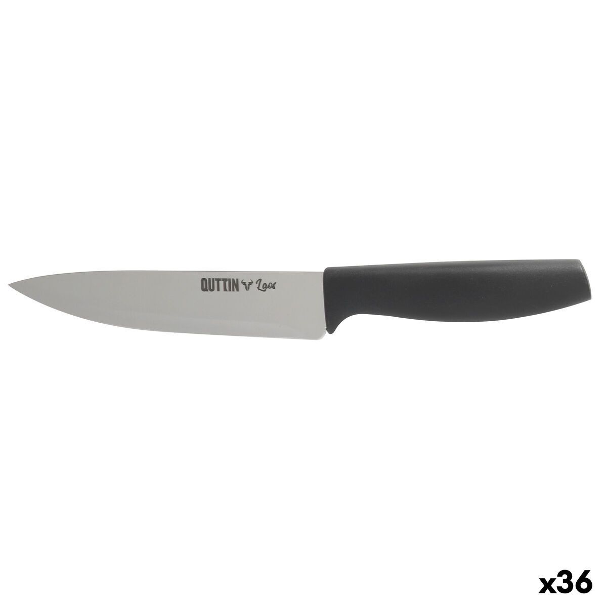 Cuchillo de Cocina Quttin Laos Negro Plateado 15 cm (36 Unidades)