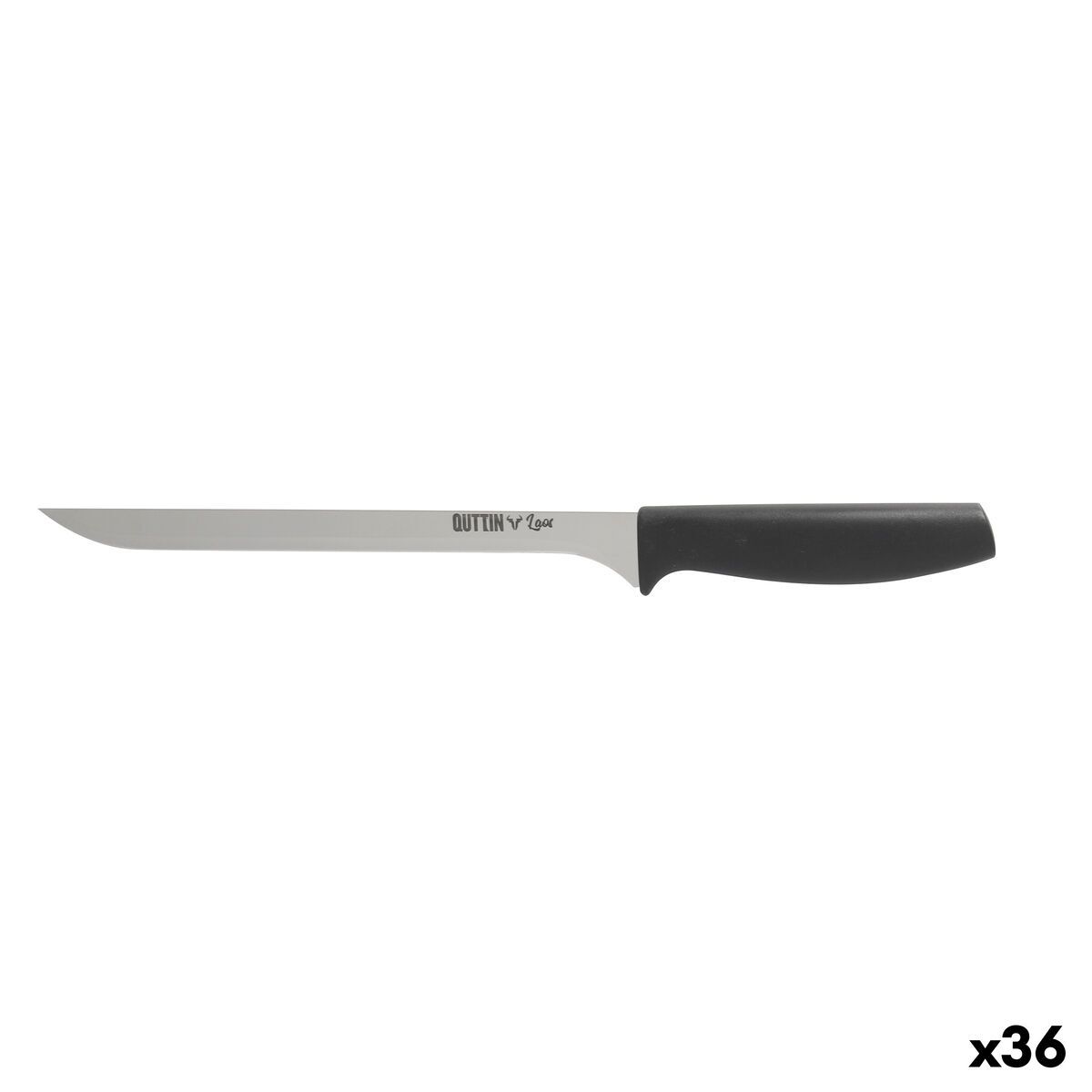 Cuchillo Jamonero Quttin Laos 22 cm Negro Plateado (36 Unidades)