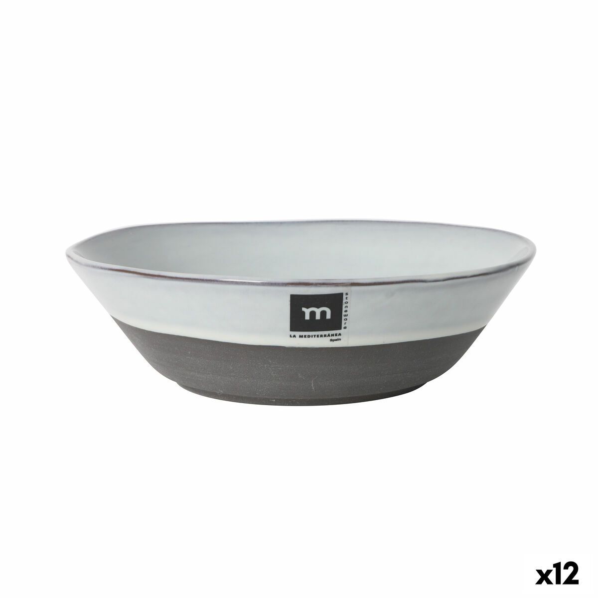 Plato Hondo La Mediterránea Black clay