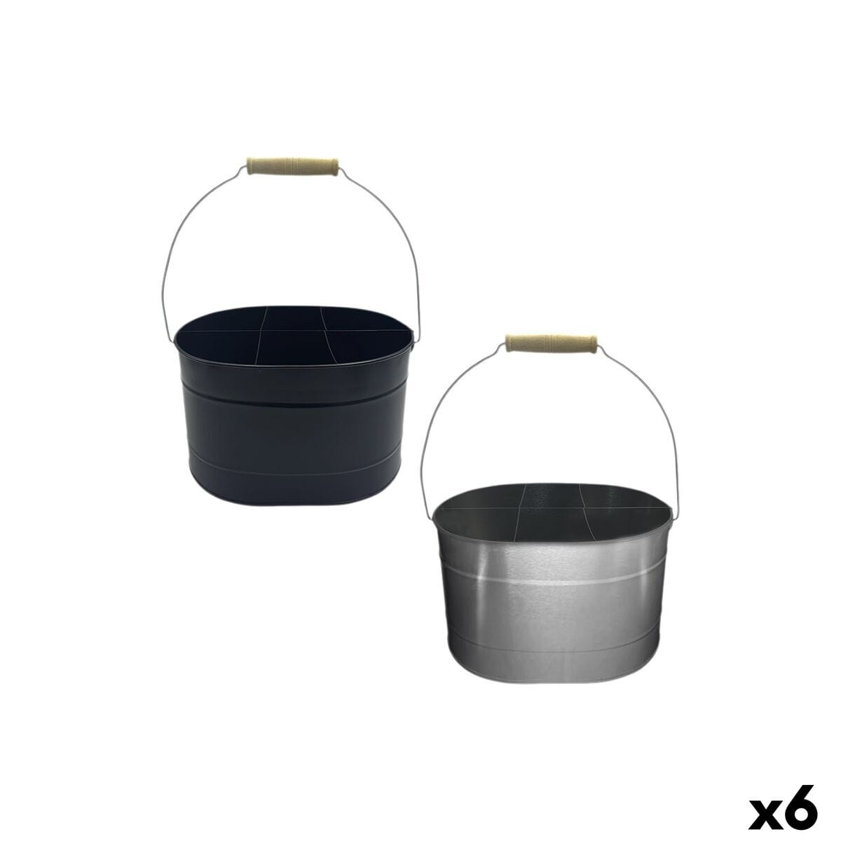 Cesta Multiusos My Bar Metal 24,5 x 18 x 15 cm (6 Unidades)