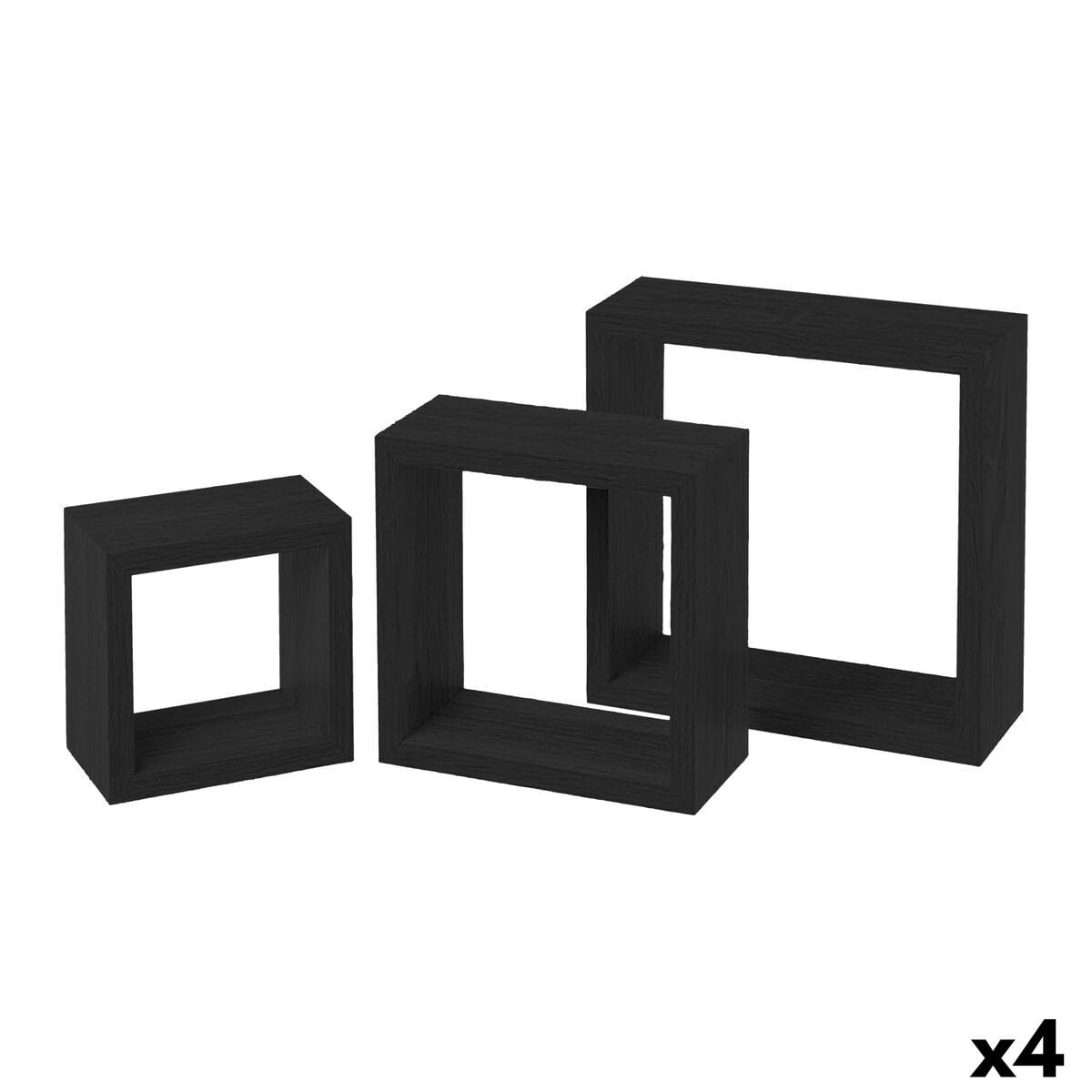 Estantes MobleKit Negro 3 Piezas (4 Unidades)