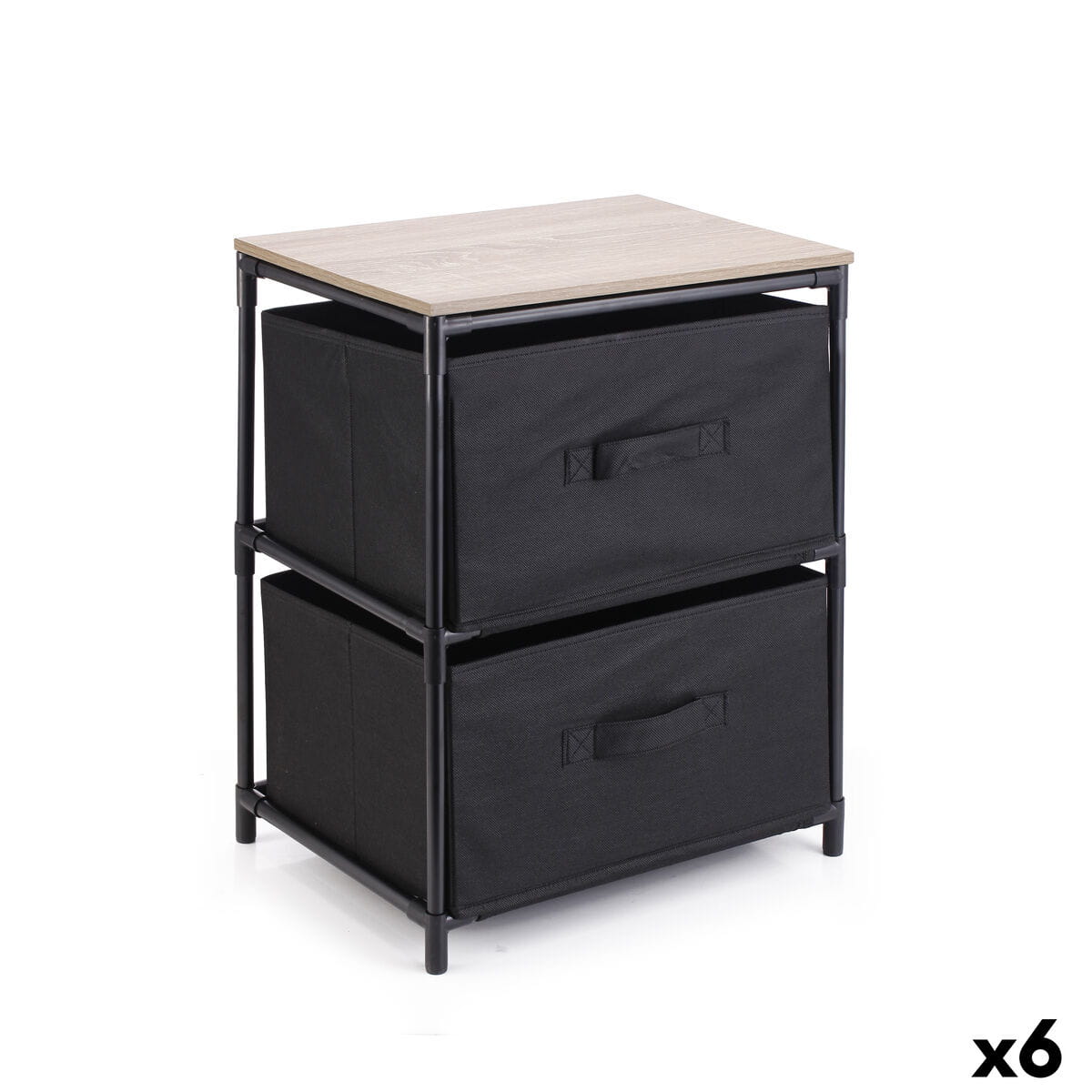 Cajonera Confortime Marrón Negro 40 x 30 x 47,5 cm (6 Unidades)