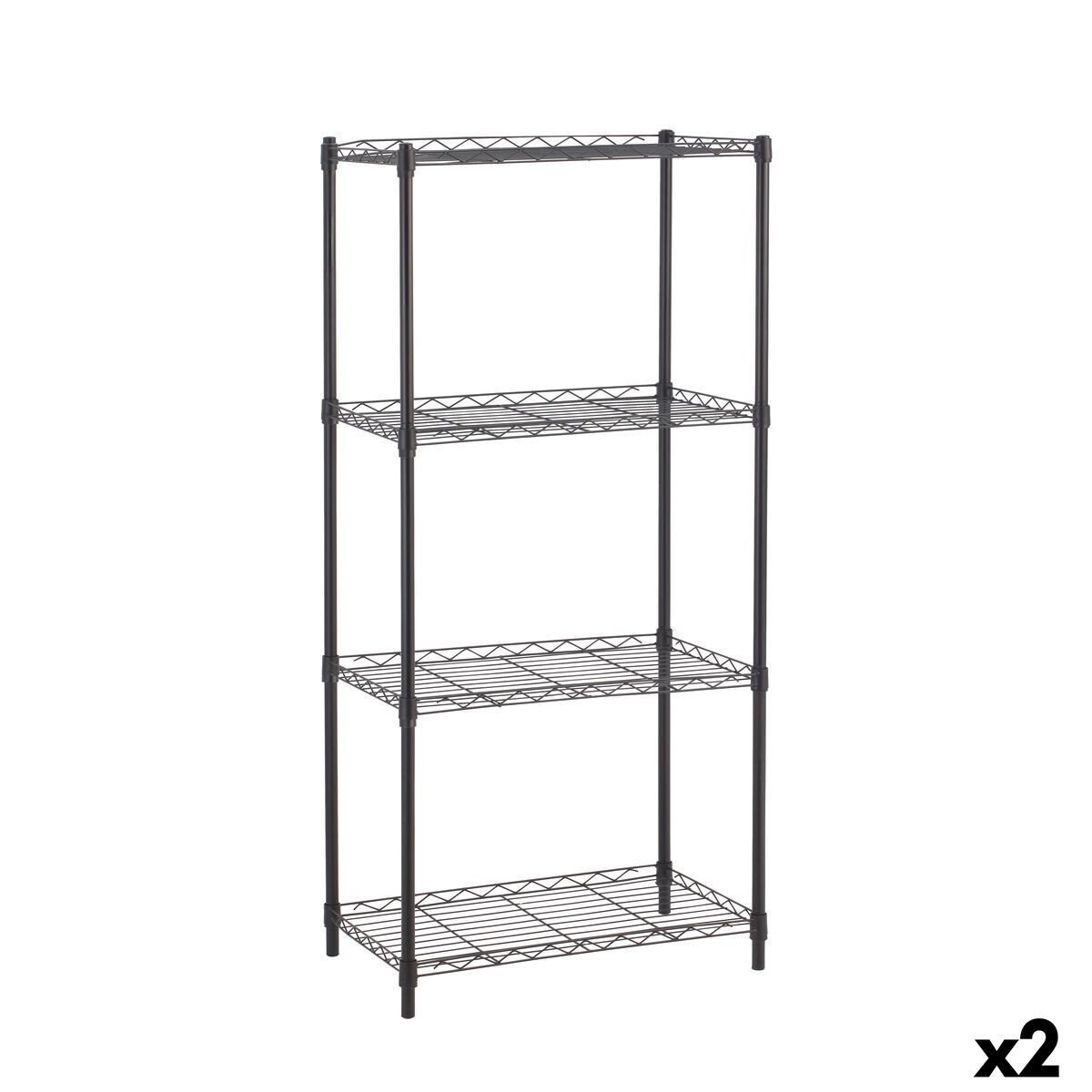 Estantería MobleKit Negro Metal 56 x 35 x 120 cm (2 Unidades)