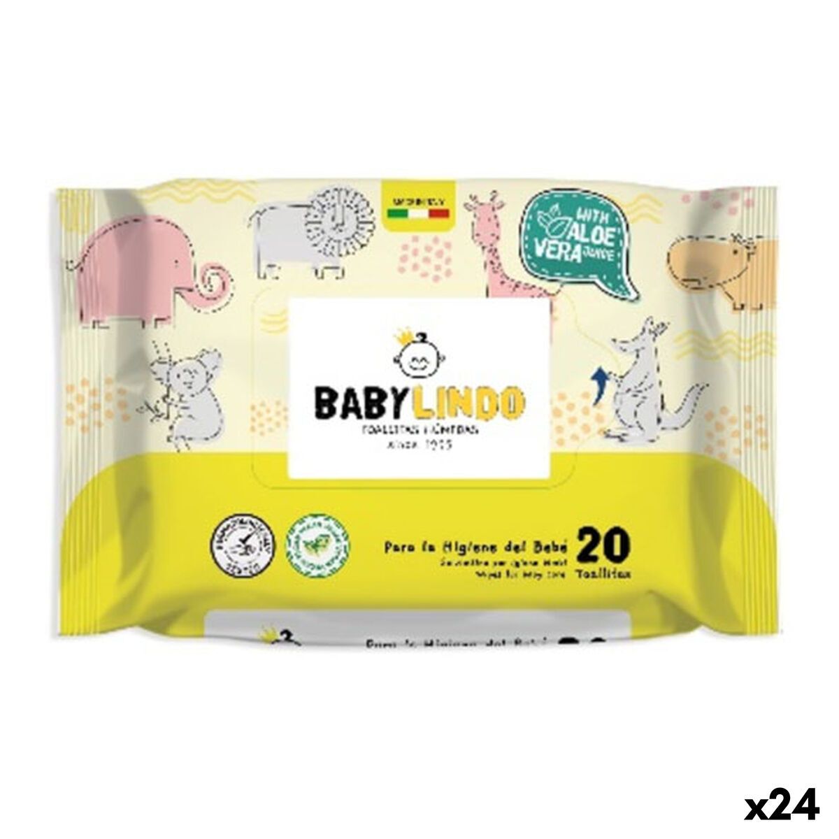 Toallitas Húmedas Baby Lindo Aloe Vera (24 Unidades)