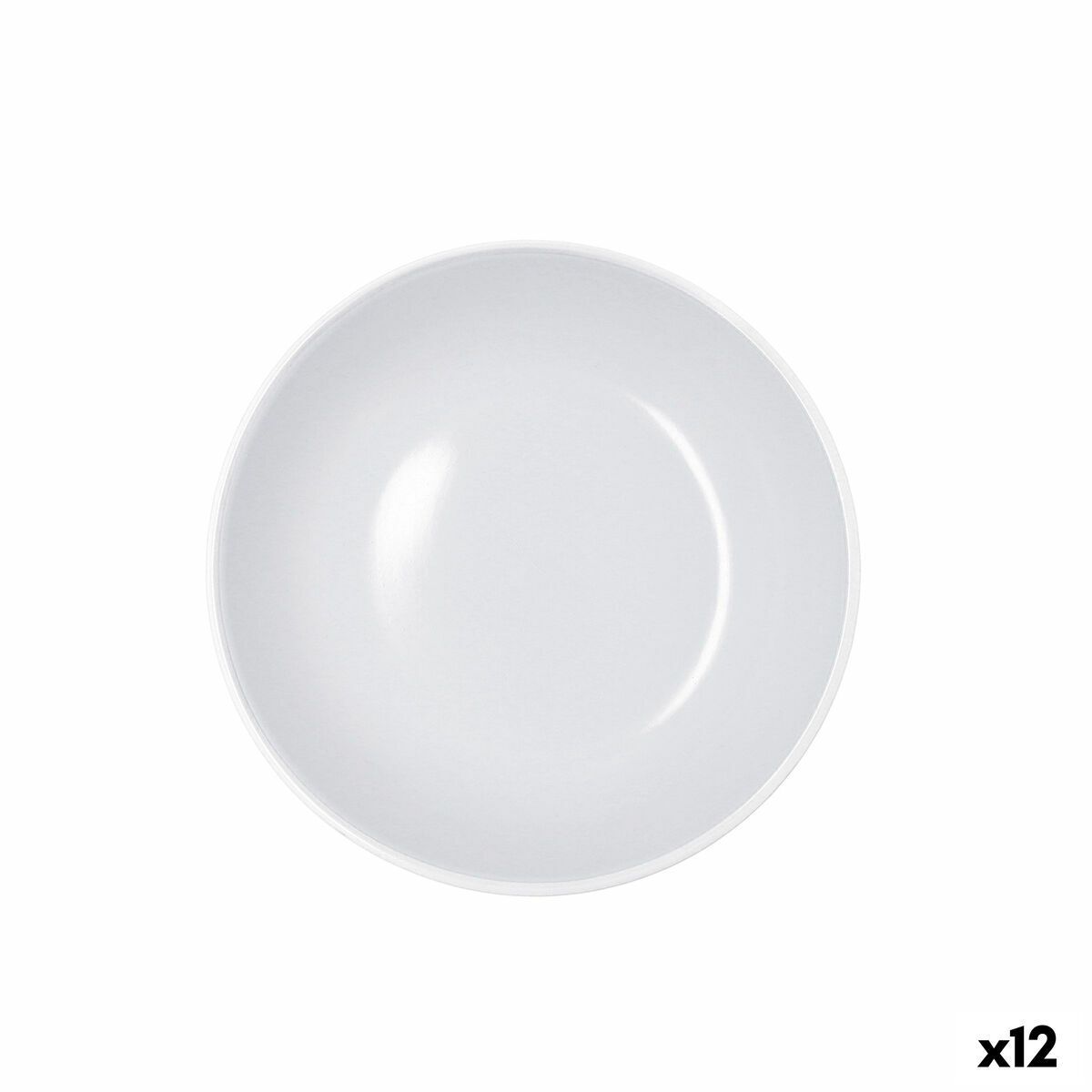 Plato Hondo Bidasoa Moana Gris Cerámica Ø 20 cm (12 Unidades)