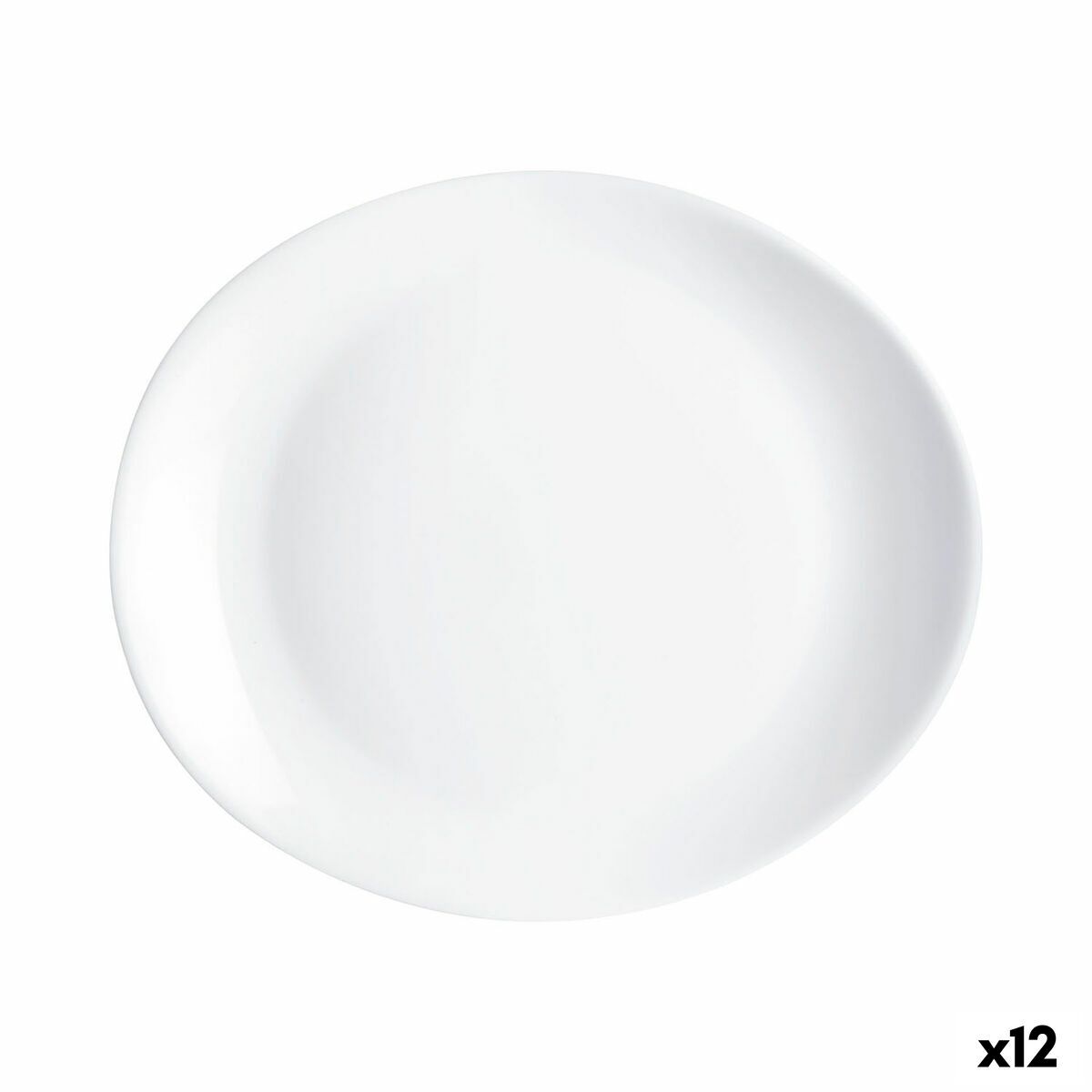Plato Llano Luminarc Friends Time Blanco Vidrio 30 x 26 cm (12 Unidades)
