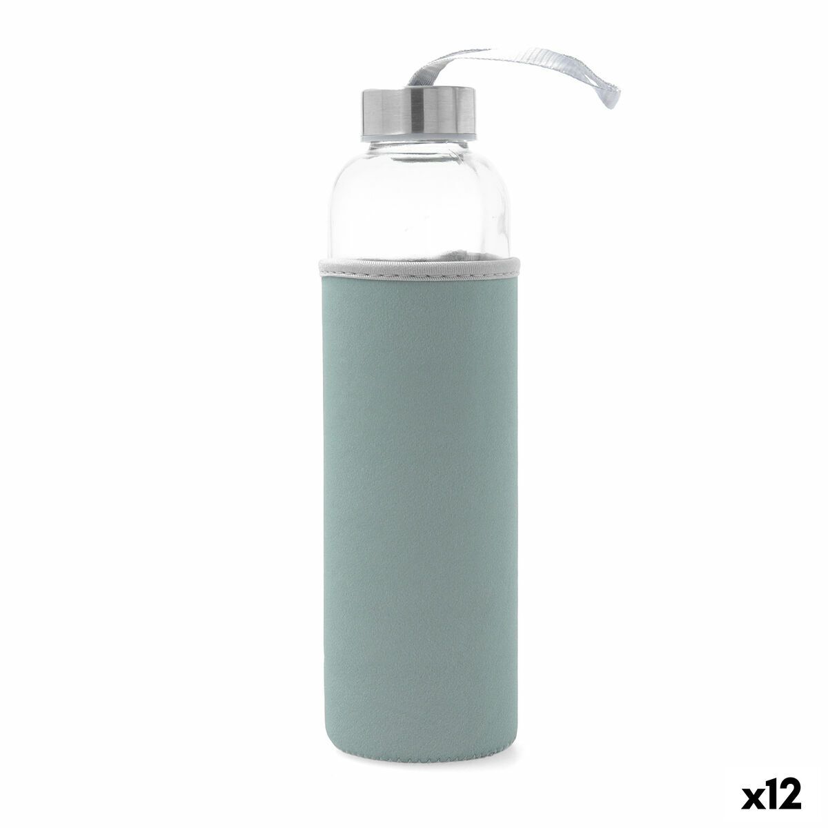 Botella de Agua Quid Quidate Azul Vidrio 600 ml (12 Unidades)