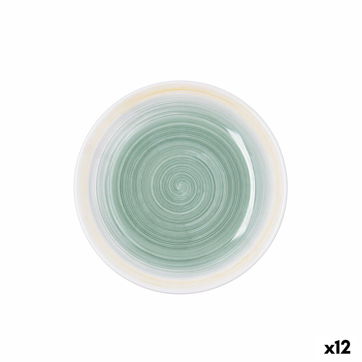 Plato de Postre Quid Velvet Amarillo Cerámica Ø 19 cm (12 Unidades)