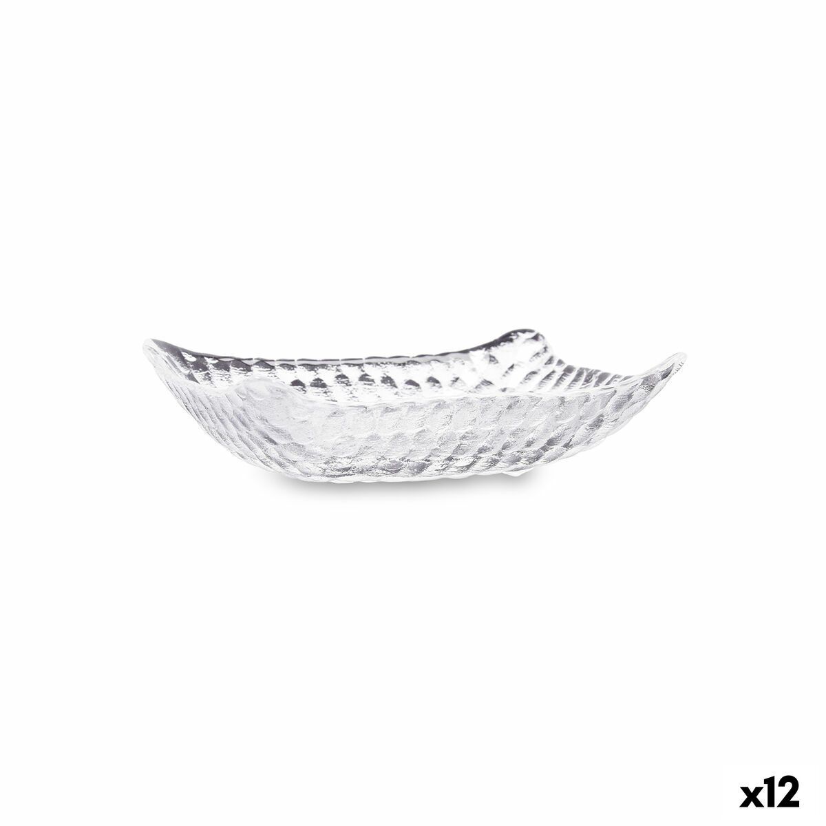 Bandeja de Aperitivos Quid Select Vidrio Transparente 12,5 x 9 x 3,5 cm (12 Unidades)