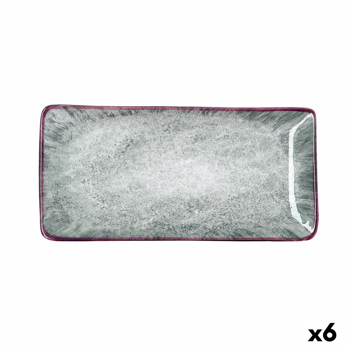 Bandeja de Aperitivos Bidasoa Stela Blanco 25 x 12 cm (6 Unidades)
