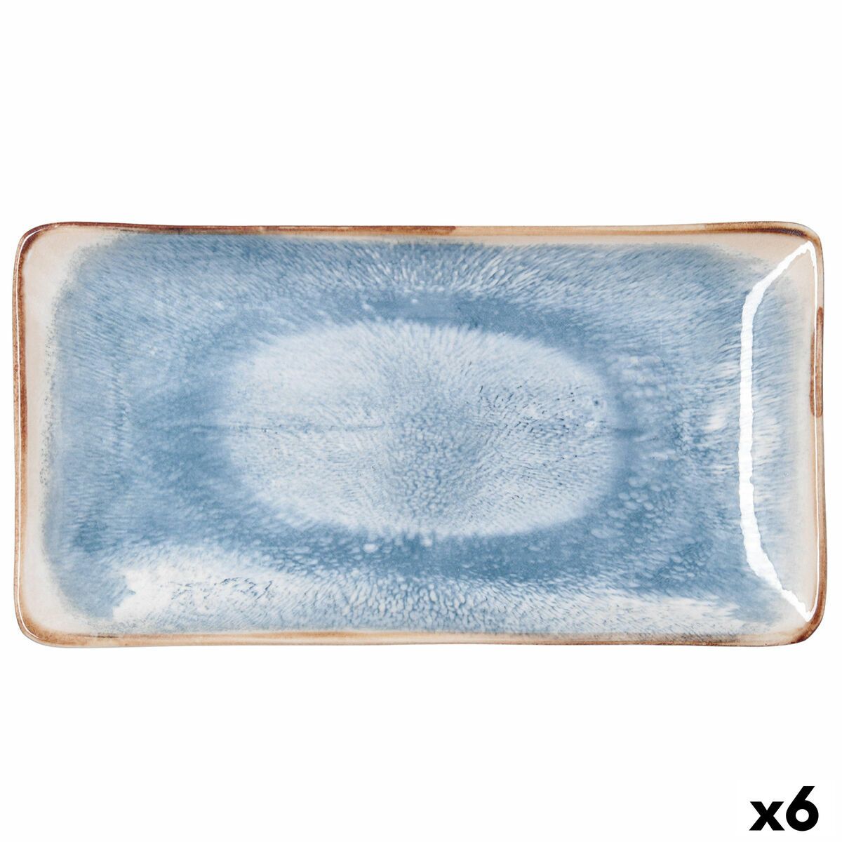 Bandeja de Aperitivos Bidasoa Aura Blanco 27,5 x 16,3 cm (6 Unidades)